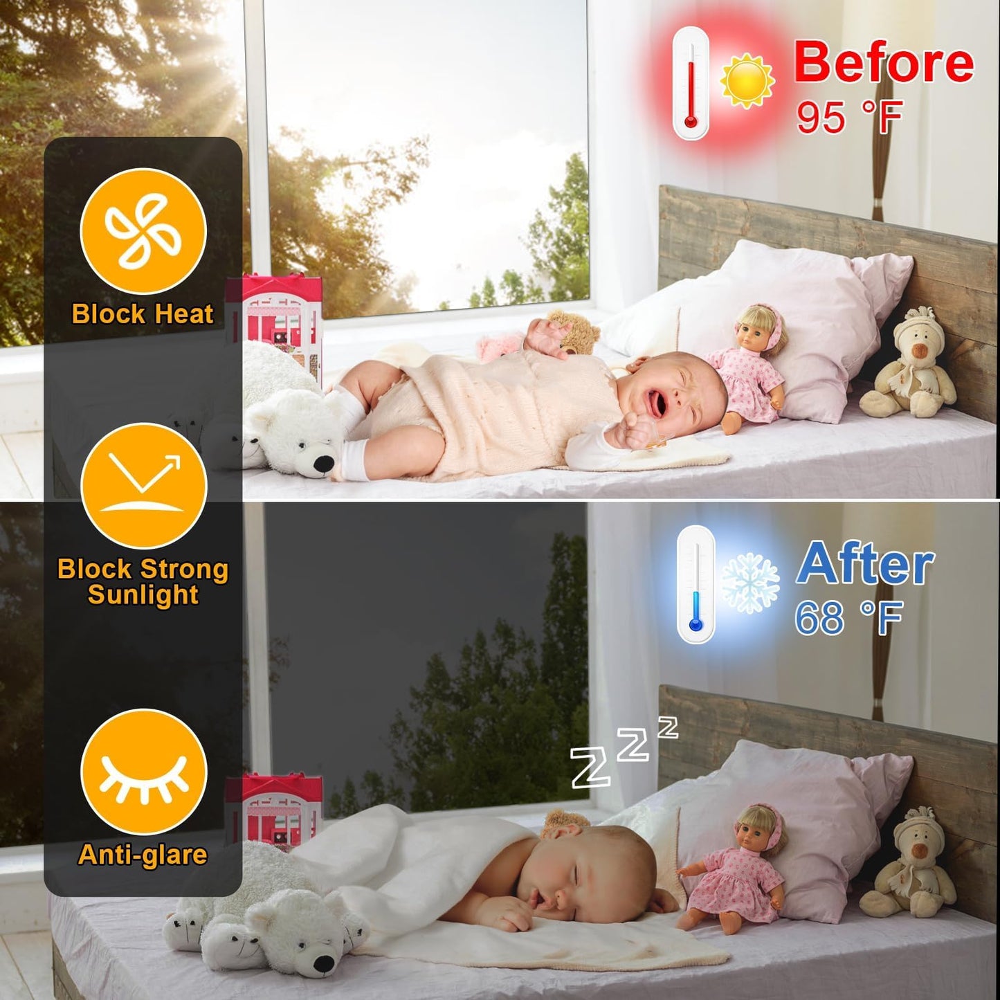 One Way Window Privacy Film See Out Not in, Window Tint for Home, Reflective Mirror Glass Windows Coverings Sun Heat UV Blocking, Black-Silver, 29.5 Inch x 157.4"
