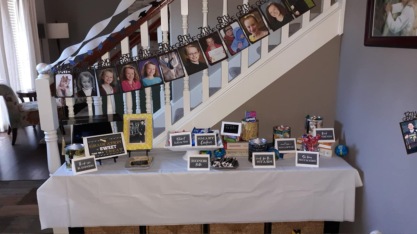 2026 Graduation Photo Banner 8x10 K-12 Graduation Party Photo Display Graduation Party Decorations Personalized Graduation Announcements Banner for High School College Graduation Party Supplies TD112
