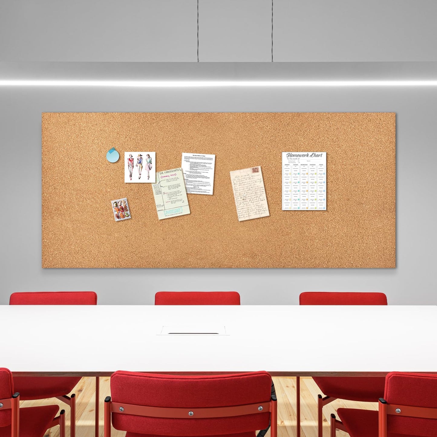 Aitakatta Cork Board Roll, 1/4" Thick Cork Boards for Walls, Approx 48"x24" Cork Board Rolls Bulletin Boards for Home School Officel(6mm,Roll,60120)