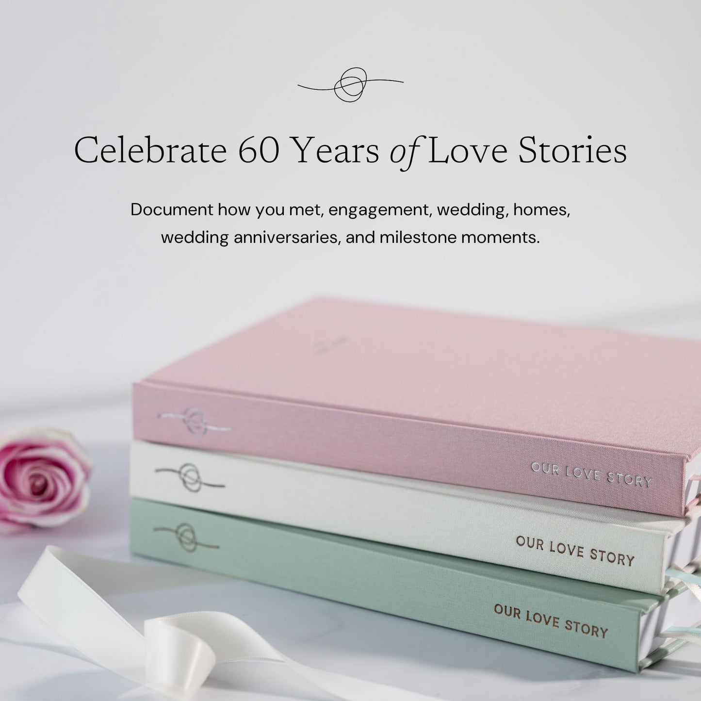 Anniversary Journal for Couples – Our Love Story Keepsake Book, Engagement & Anniversary Couples Gift for Men & Women, Wedding Memory Scrapbook, Great Gift Idea for Her