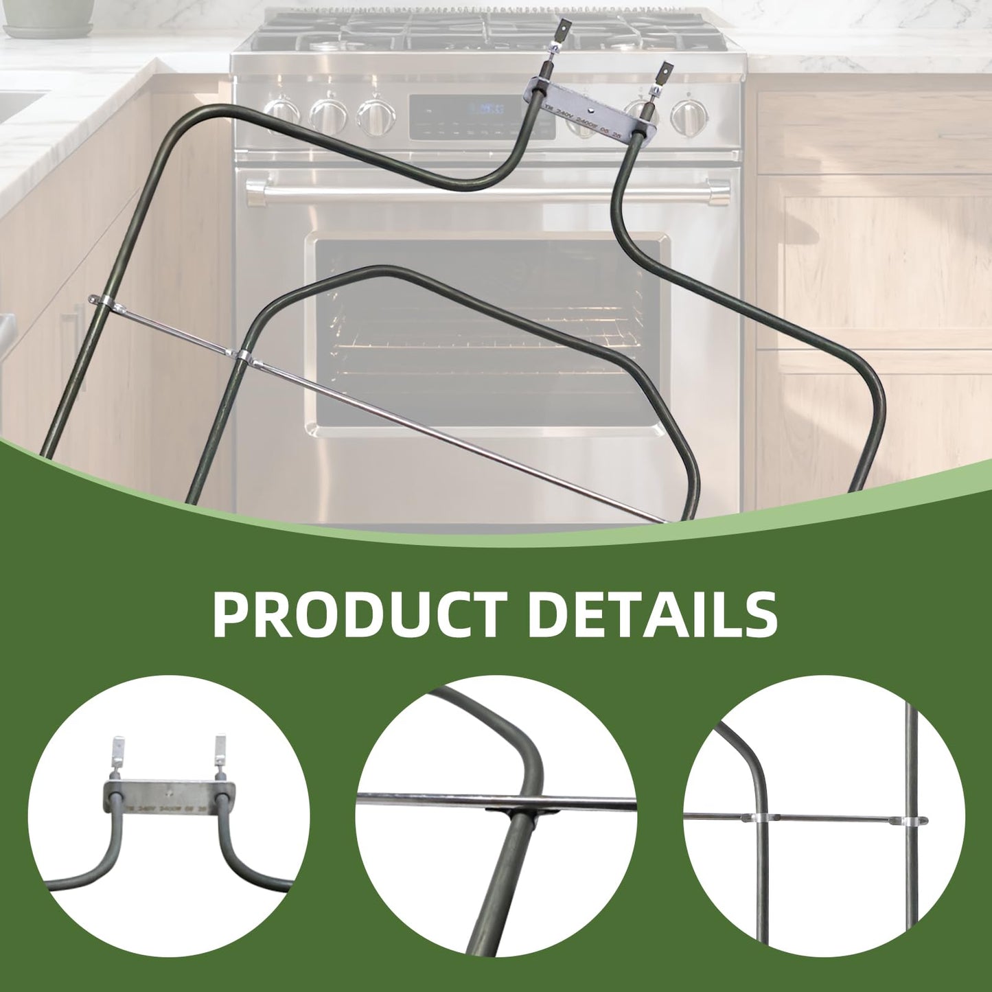 00791650 Oven Range Bake Element Compatible with Thermador part 00791650 Replacement 791650 4163328 AP5809152 PS9495682 EAP9495682