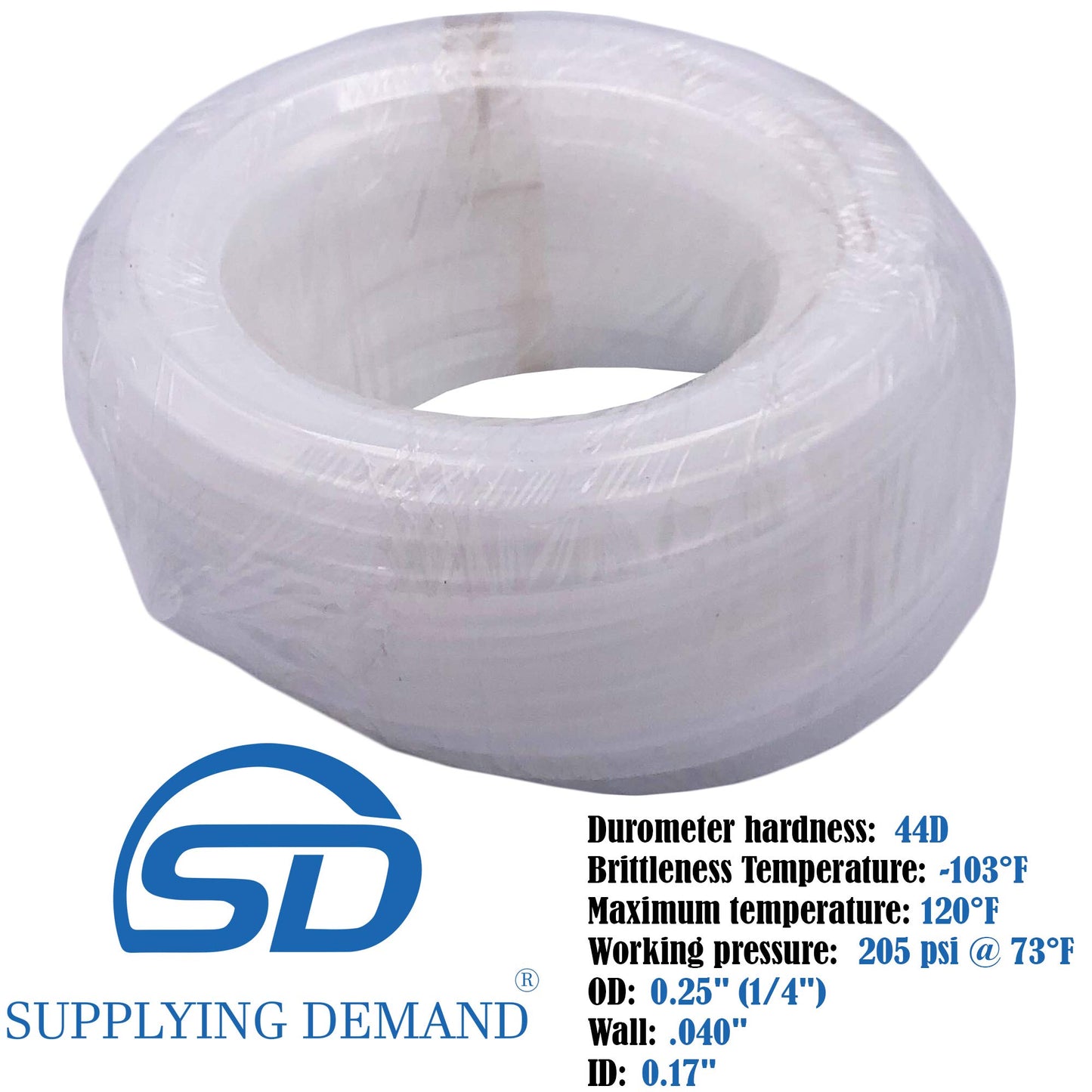 Supplying Demand IMT14100 Refrigerator Ice Maker Water Line Tubing 1/4 Inch OD x 100 Foot