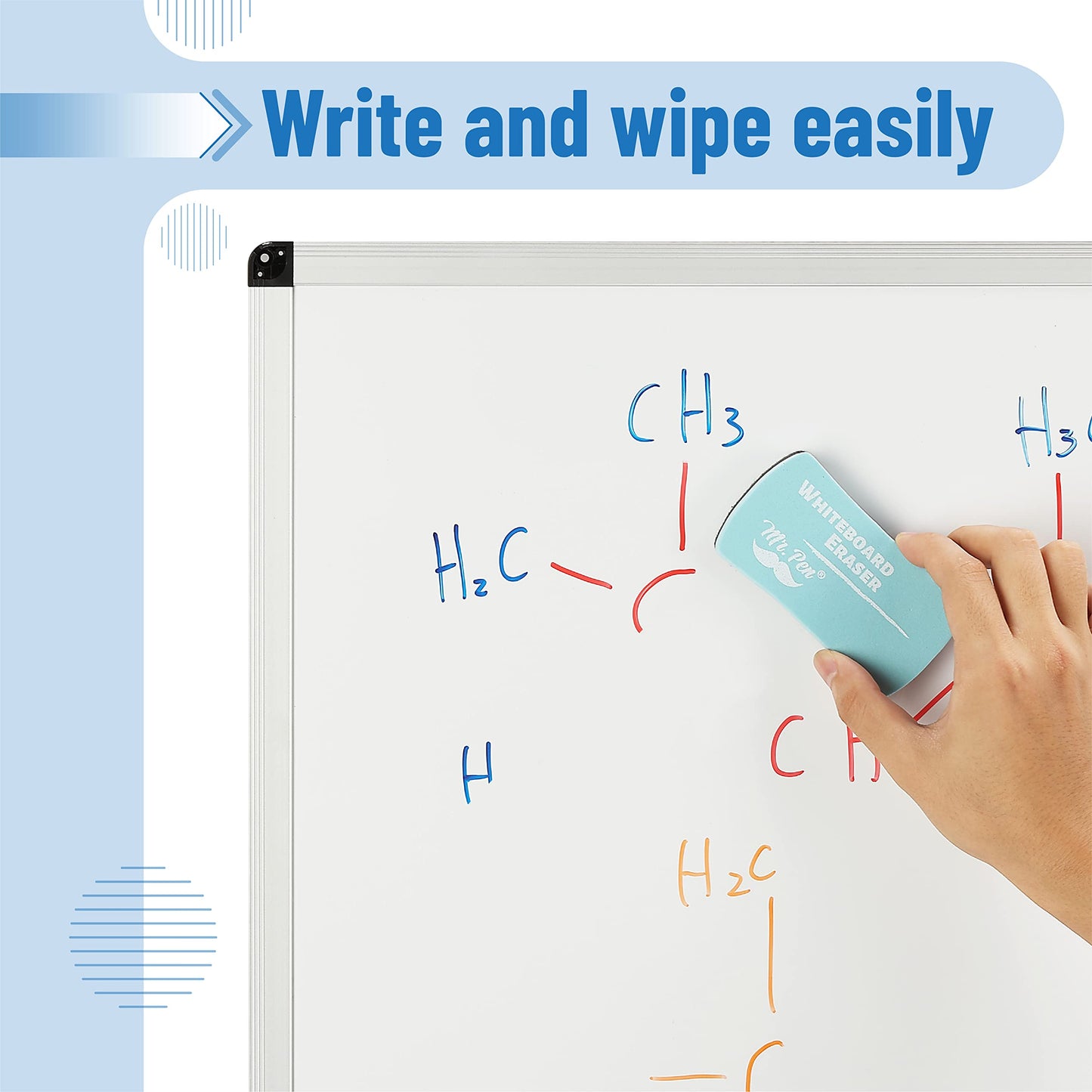 Mr. Pen- Magnetic Dry Erase Board, 24x36 Inches, White Board Dry Erase, Large White Board, Big White Board, Large Whiteboard for Wall