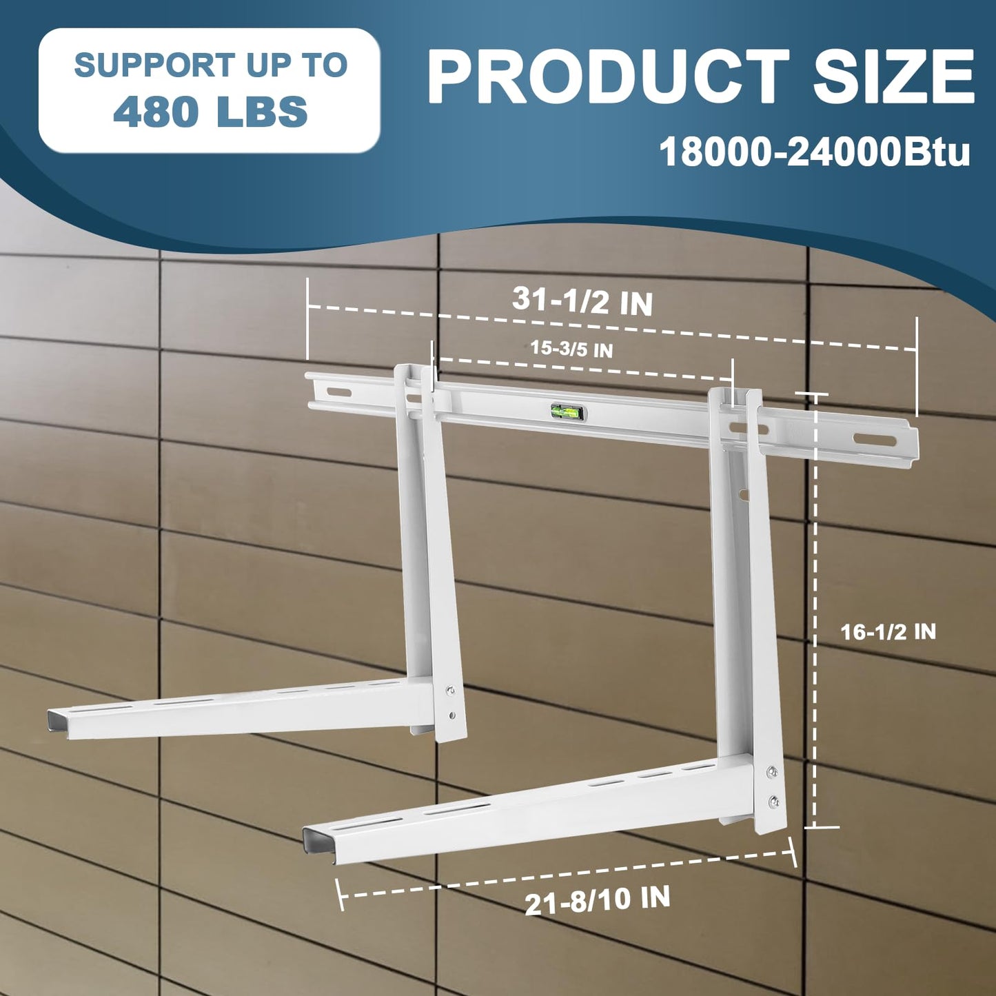 Sikawai Mini Split Mounting Bracket for 18000 Btu to 24000 Btu Mini Split Air Conditioner Mini Split Wall Mounting Bracket, Support Up to 480 Lbs Mini Split Bracket
