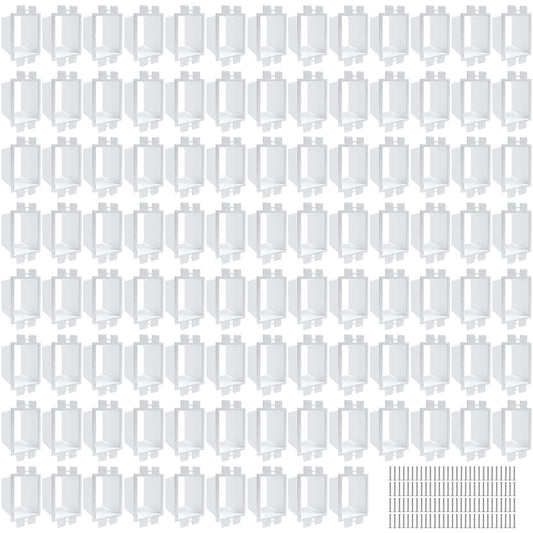 100PCS BE1-2 Electrical Outlet Box Extenders with 200PCS Screws, (1-Gang)Electrical Power Outlet Box Extender，Single Gang Box Extender Electric Box Extender 1 Gang Power Switch Receptacles Accessories