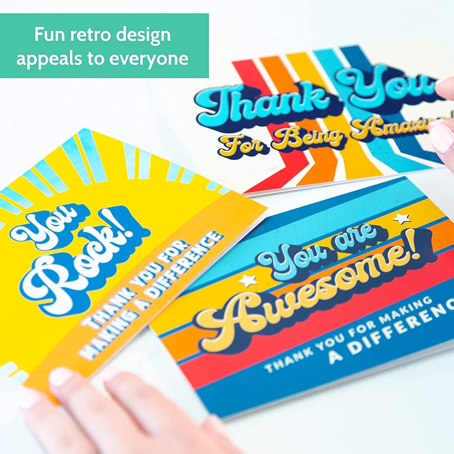 T MARIE 96 Appreciation Cards with Envelopes - Team Gifts, Teacher Gifts Bulk, Volunteer and Employee Appreciation, Gratitude and Encouragement Notecards - Boxed Set of Thank You Cards