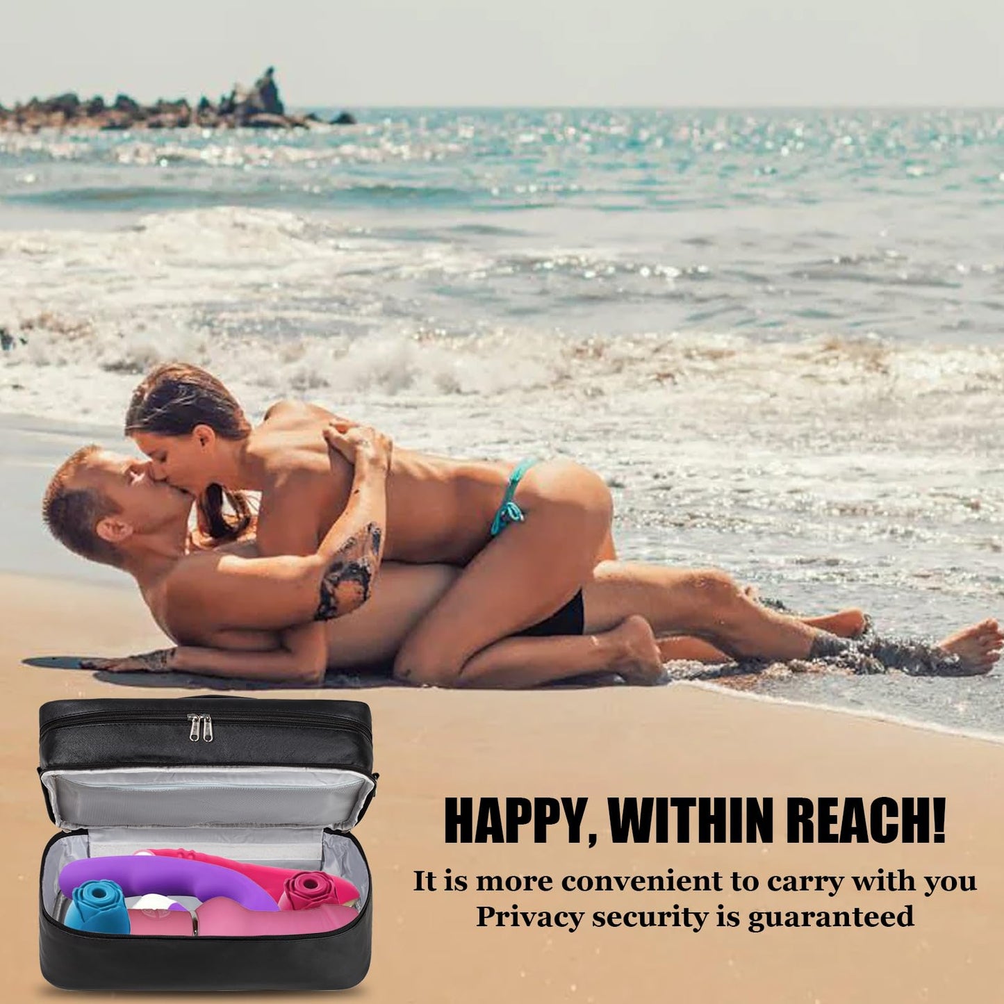 Lockable Sex Toy Storage Bag Lockable Sex Toy Box Adult Toy Gaming Storage Organizer Case – 2-Layer Discreet Toy Bag with Dual Locks, Reusable Storage Box and Toy Bags for Women and Men