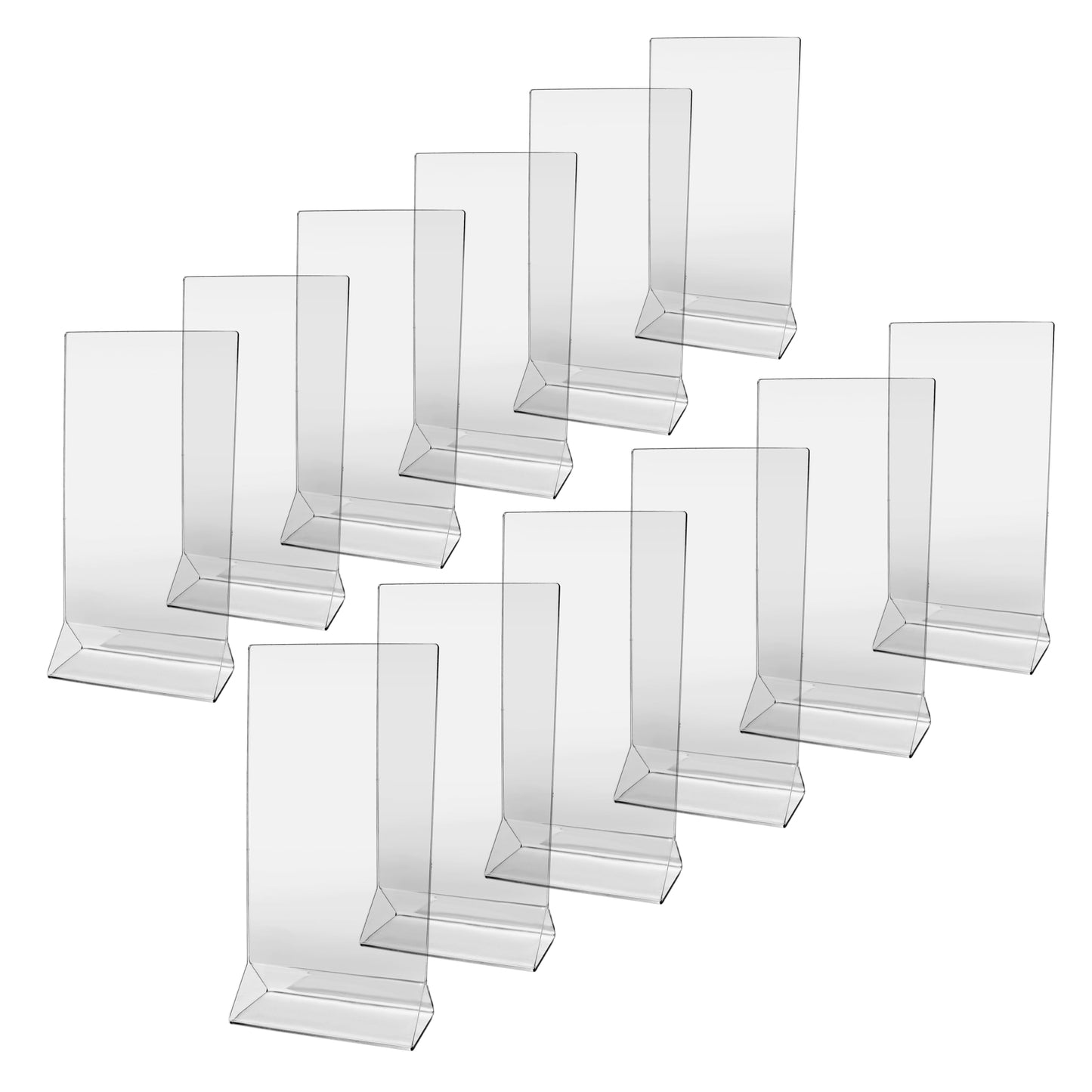 New Star Foodservice 22971 Acrylic Table Menu Card Holder, 4 by 8-Inch, Clear, Set of 12