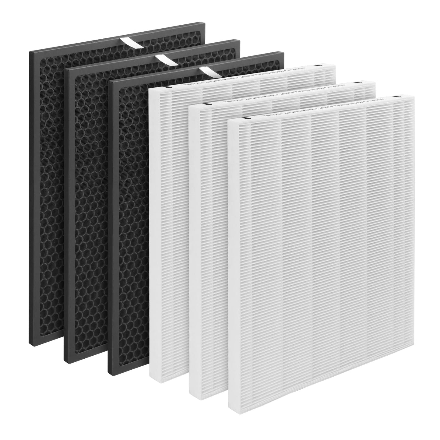 GoKBNY 116130 Replacement Filter H Compatible with Winix 5500-2 Purifier and Models AM80, 3-Set Include 3×Filters + 3×Activated Carbon Filters