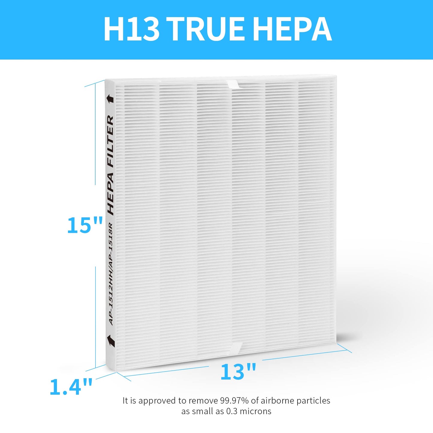 GoKBNY 3-Pack AP-1512HH Replacement Filter, Compatible with Coway AP-1512HH Mighty and Airmega 200M Air Purifiers, Part# 3304899, with 9 Extra Carbon Filters
