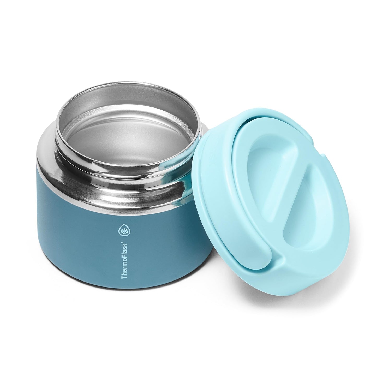 ThermoFlask Insulated Food Jar with Leakproof Lid (12 oz, Ocean Mist) - Stainless Steel Food Containers for Hot & Cold Meals, Lunch, Soup & Snacks