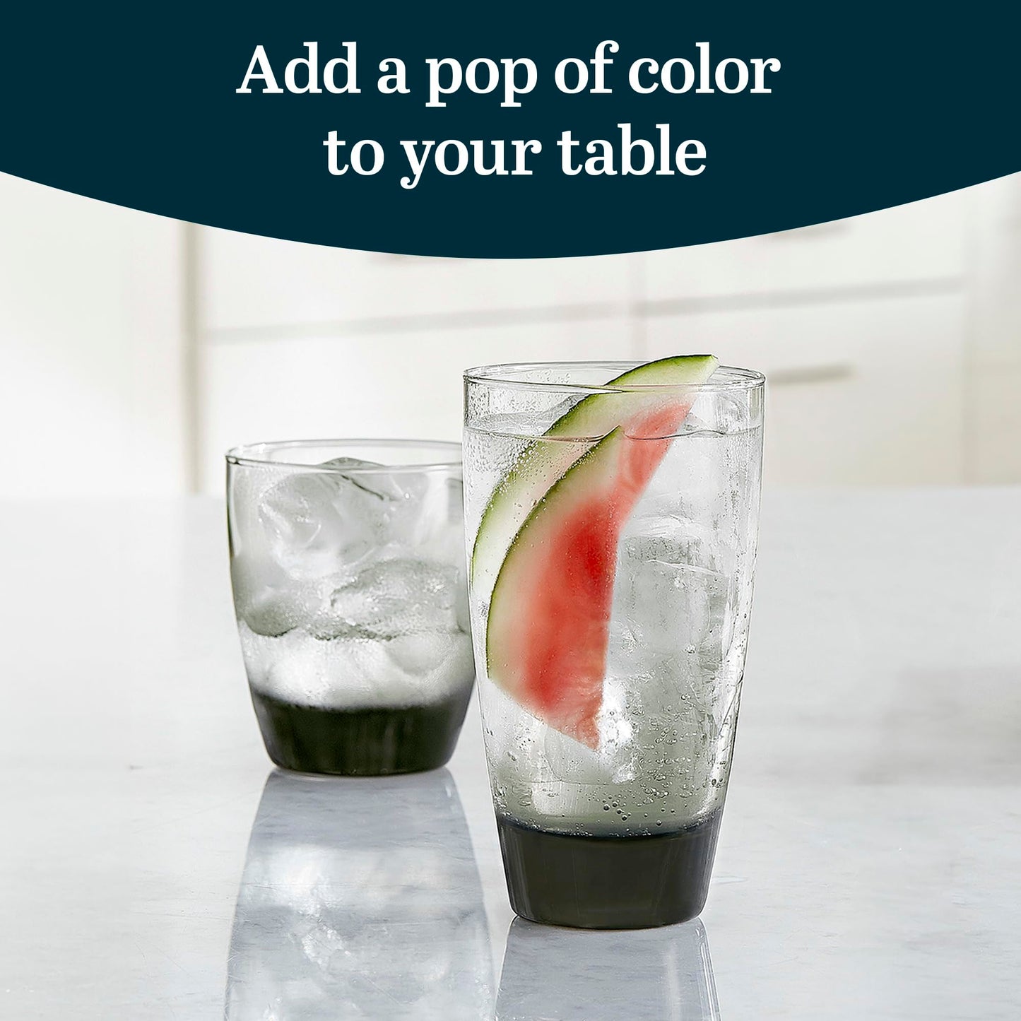 Libbey Classic Rocks and Tumbler Glass Cups Set, Elegant Mixed Drink Glasses Set with Modern Clean Lines, Dishwasher Safe Drinkware Set of 16