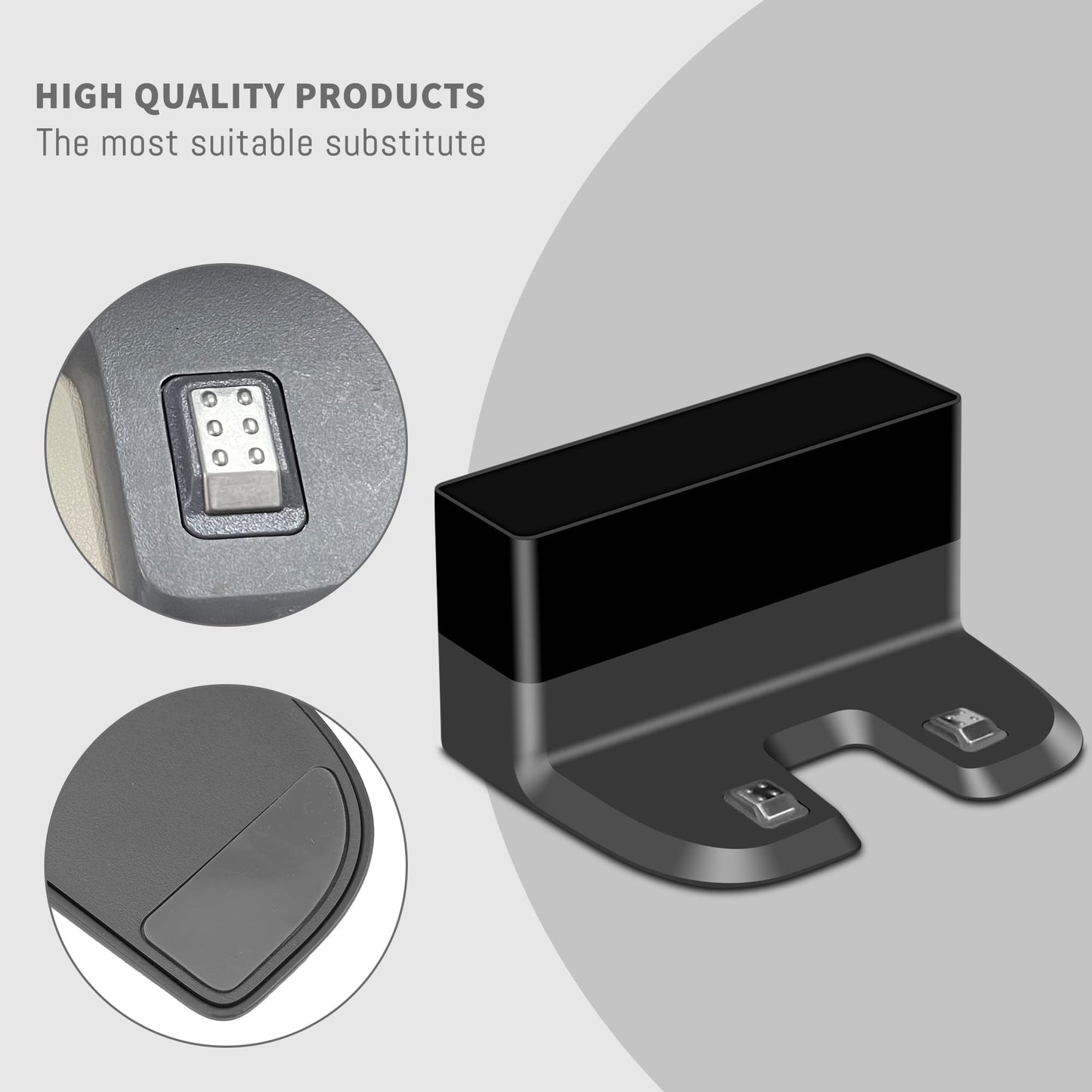 for Ecovacs Charger, Compatible for Ecovacs Deebot OZMO 950 900 T9 T8 T5 N5 N8 DJ65 DX55 Charging Base, Robotic Vacuum Cleaner Charging Station Spare Parts with US Plug