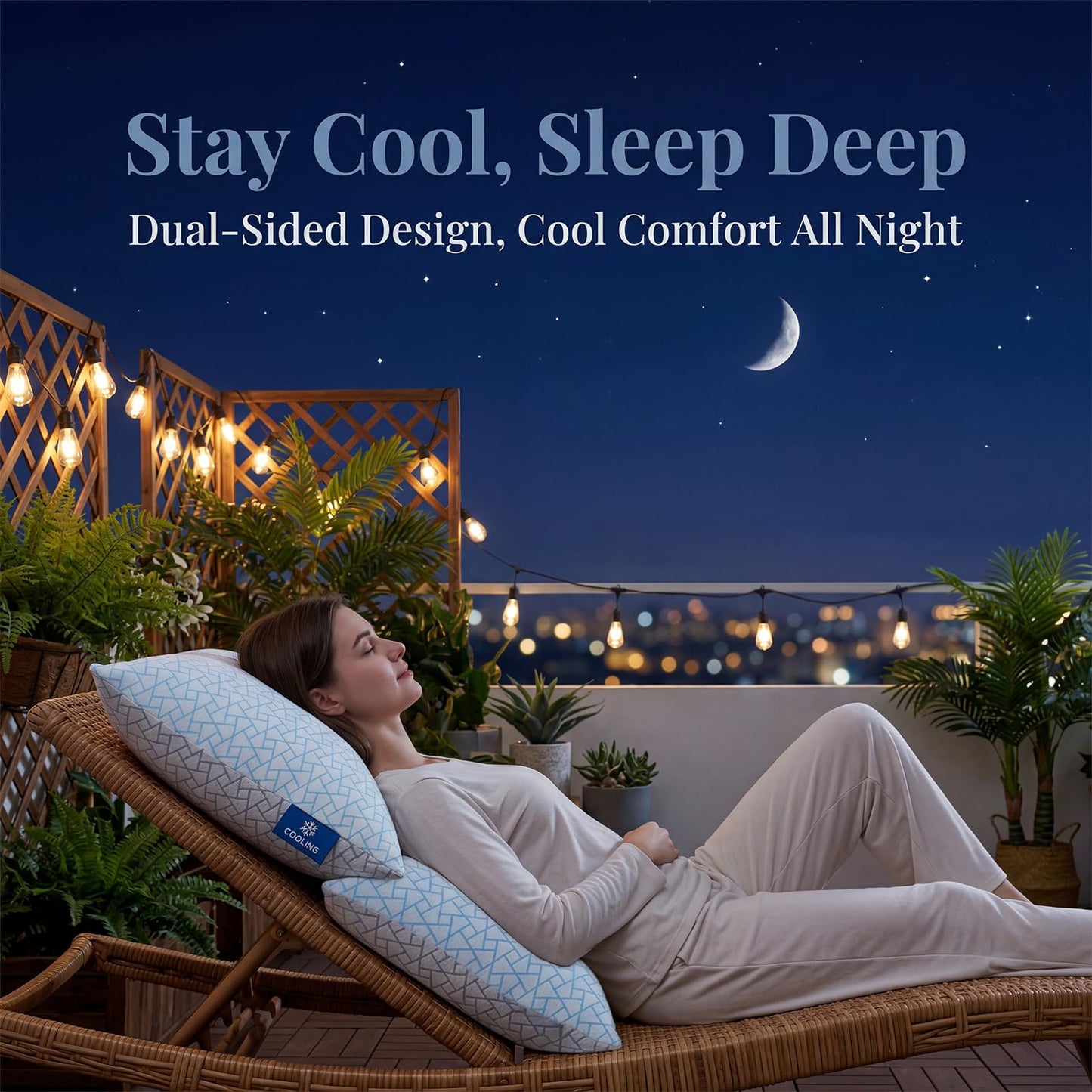 Alkyonos Cooling Pillow for Sleeping：Adjustable Shredded Memory Foam Bed Pillow, Queen Size Set of 2 with Ice Cover, Breathable & Supportive for Side, Back and Stomach Sleepers