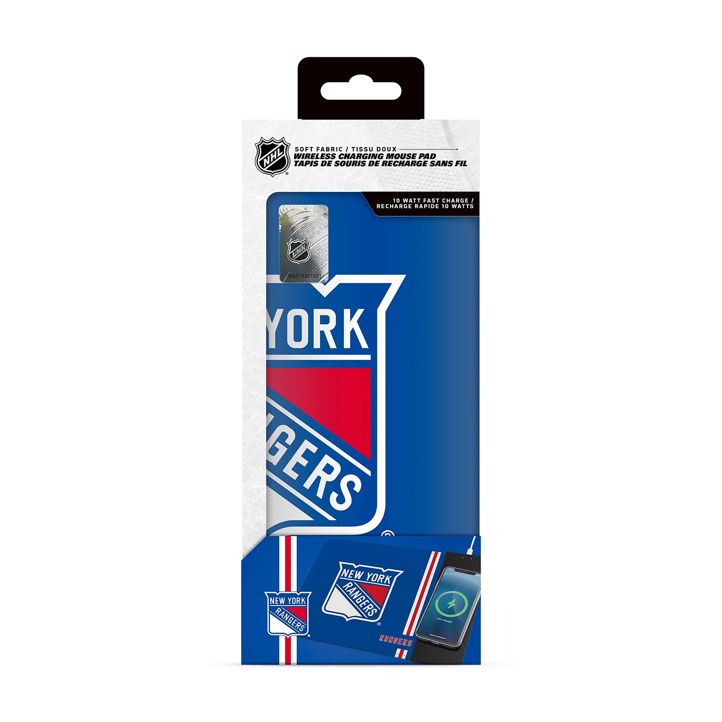 SOAR NHL Wireless Charging Mouse Pad, New York Rangers