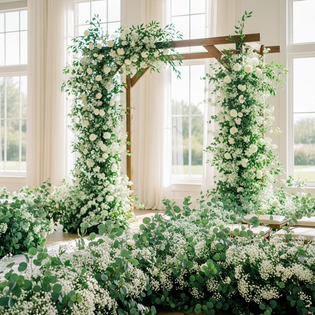 Sukh 20 Babys Breath Artificial Flowers - White Fake Flowers Baby's Breath Gypsophila Realistic Bouquet Flores Artificiales para Decoracion Plants for Wedding Table Centerpieces, Home Decoration