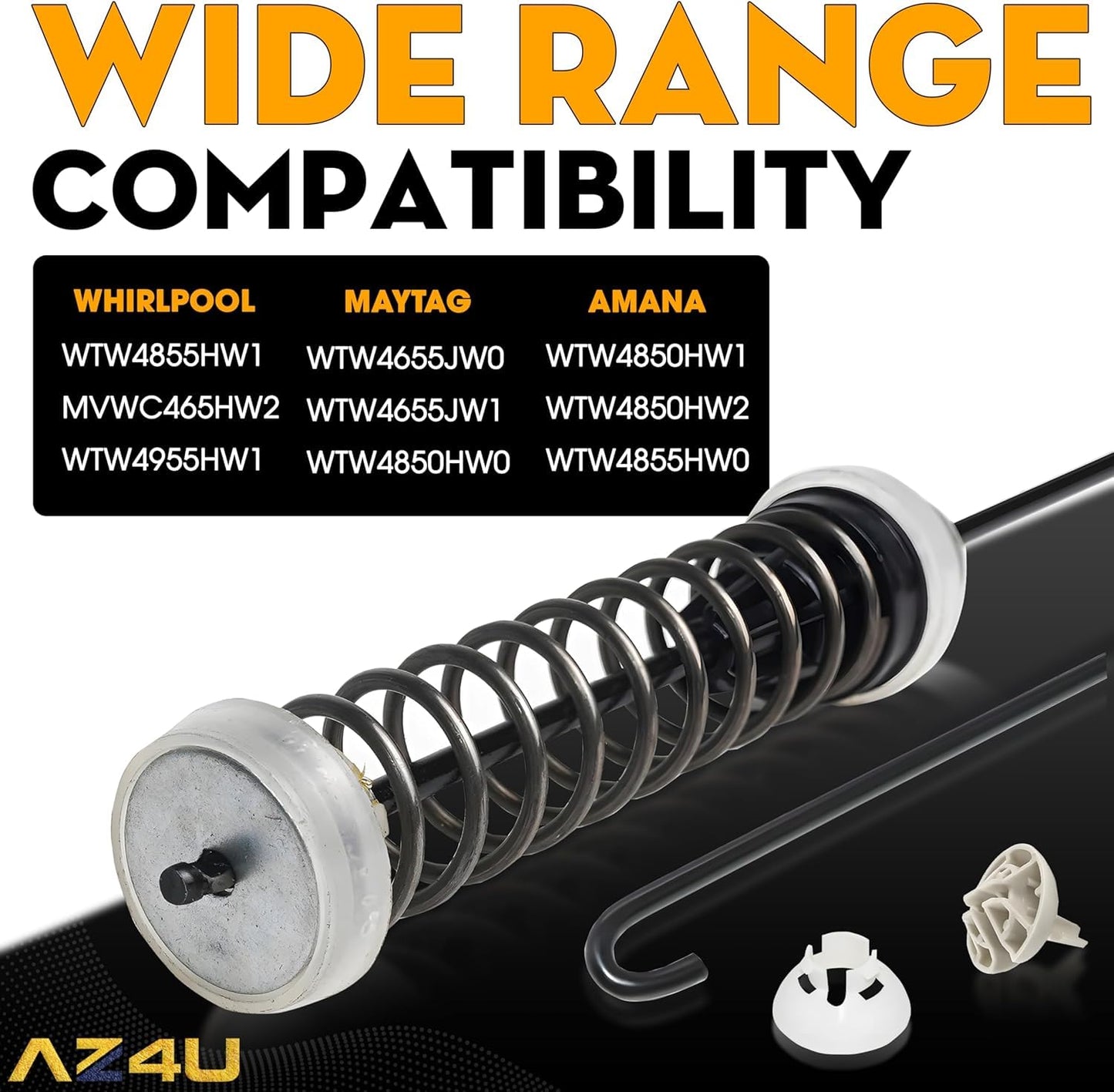 W11217817 Washer Suspension Rod Kit Replaces W11159470 W11226768 For Whirlpool, Maytag, Kenmore, Amana WTW4655JW0 WTW4850HW1 WTW4850HW2 WTW4855HW1 WTW4850HW0 MVWC465HW2 WTW4955HW1 WTW4655JW1