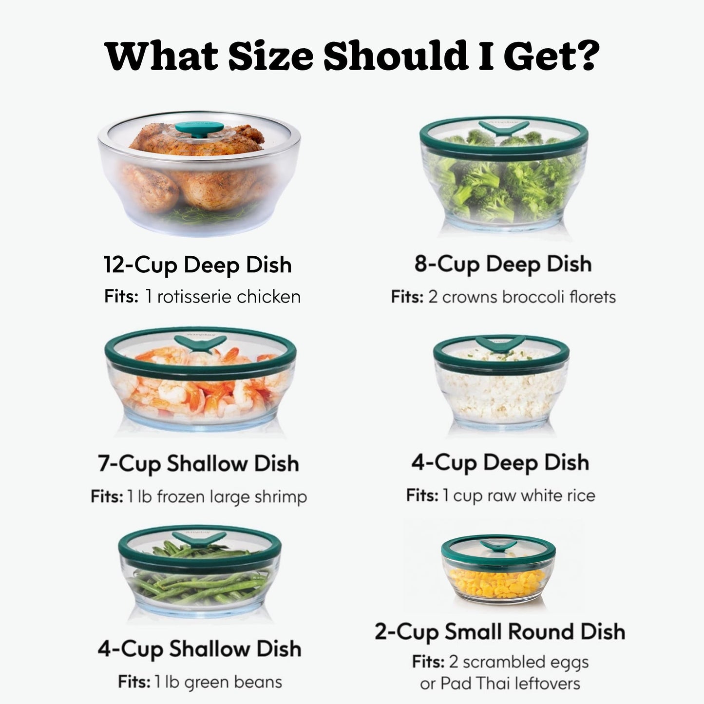 Anyday 7-Cup Glass Microwave Steamer for Vegetables – BPA-Free Glass Vegetable Steamer Bowl with Vented Lid, Healthy Microwave Cooking Container for Broccoli, Veggies, Meal Prep (Clear Kale)