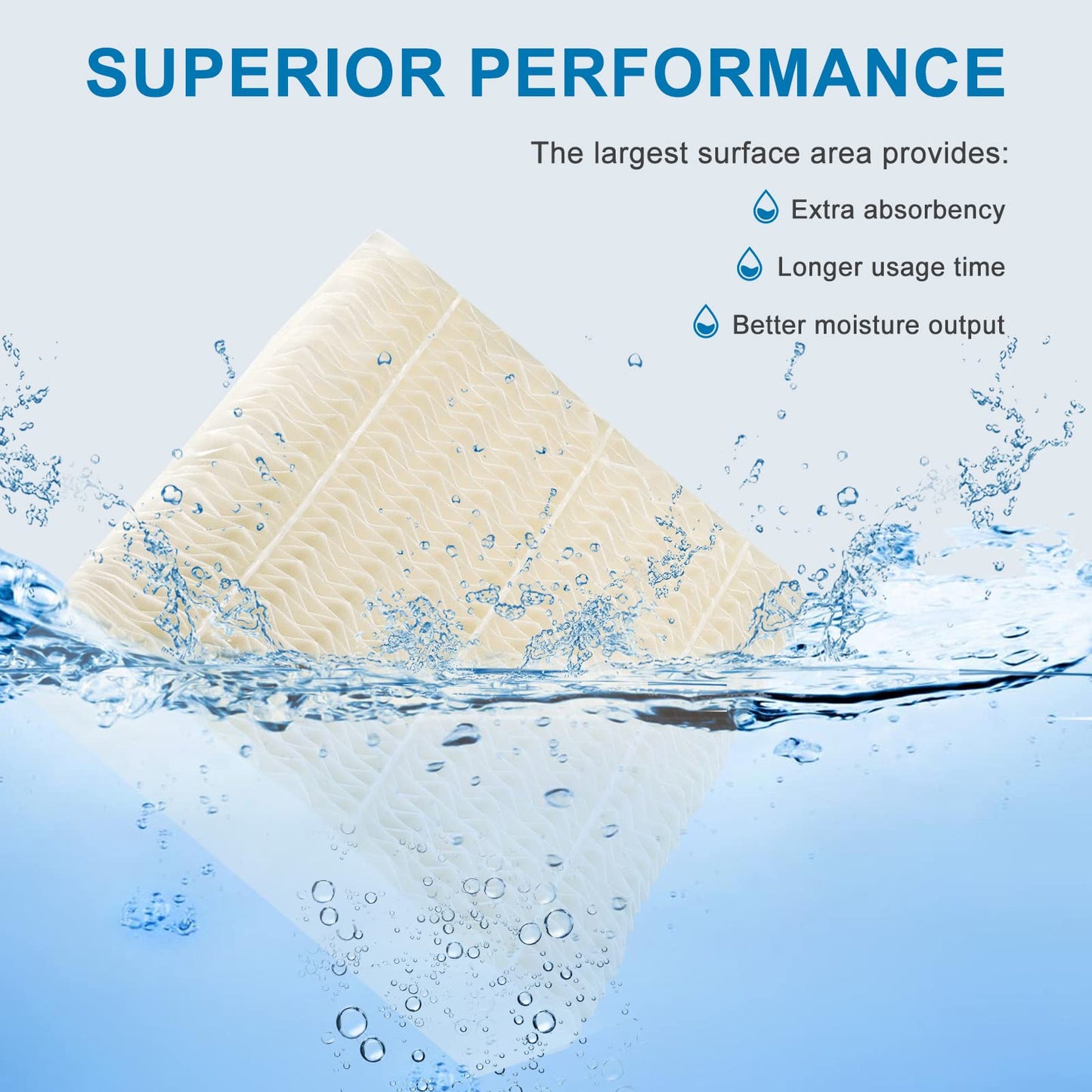 AMI PARTS 2 Pack 1043 Super Humidifier Wick Filter Replacement Compatible with AIR.Care EP9 Series EP9500 EP9700 EP9800 EP9R500 EP9R800 821000 826000 826800 and Bemis 800 8000 Series Humidifiers