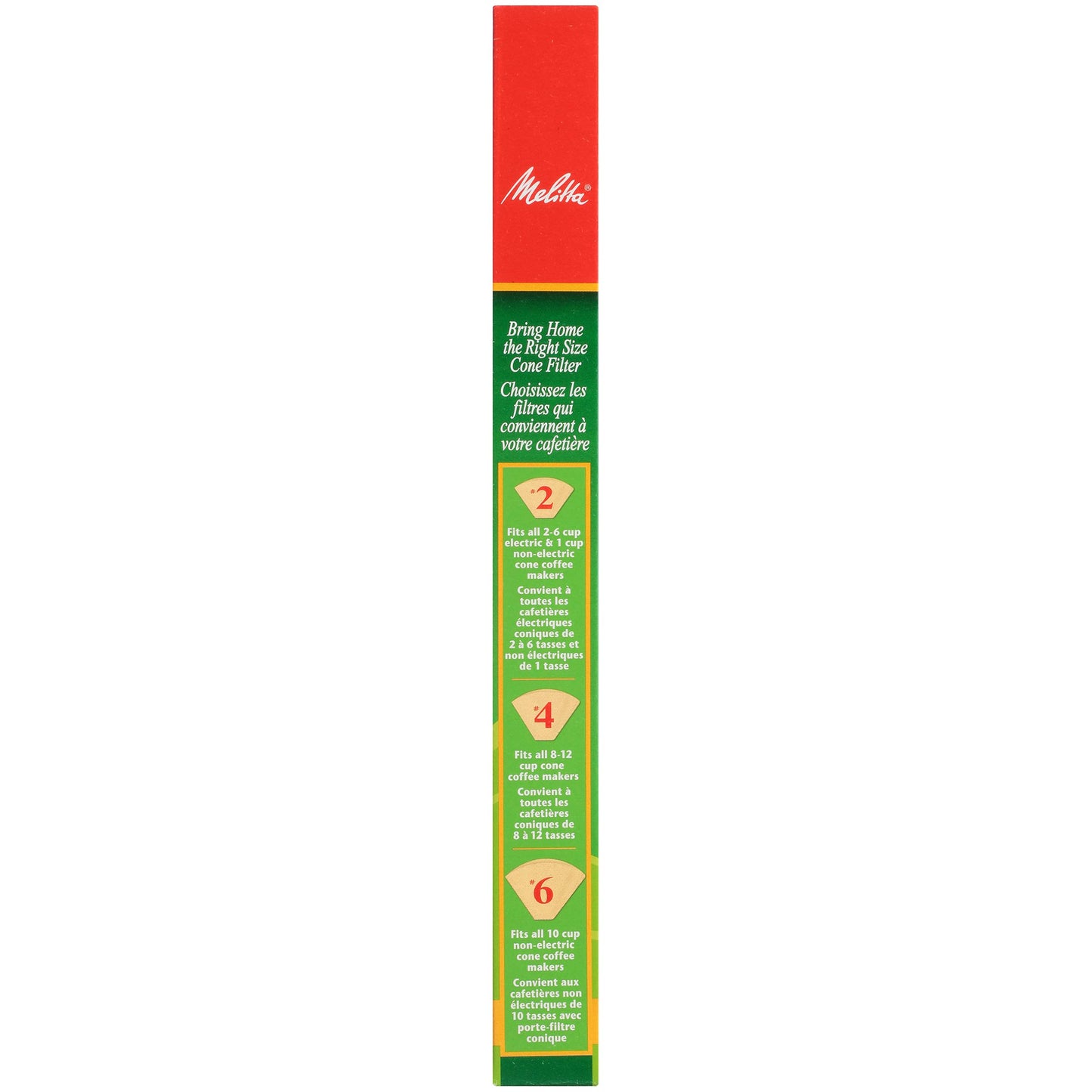 Melitta #6 Cone Coffee Filters, Unbleached Natural Brown, 40 Count (Pack of 12) 480 Total Filters Count - Packaging May Vary