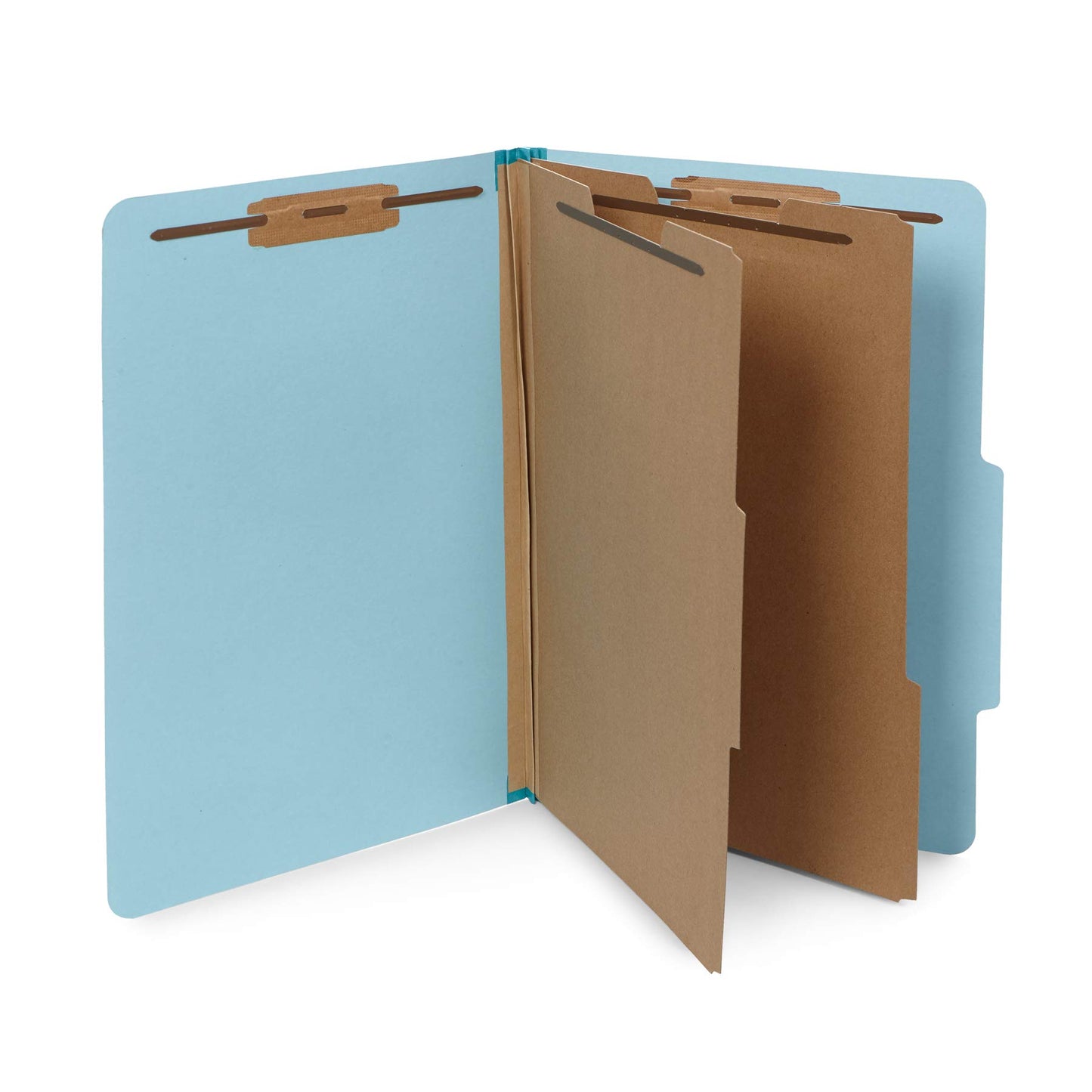 10 Blue Legal Size Classification Folders - 2 Divider 2 Inch Expansions - Durable 2 Prongs Designed to Organize Standard Law Client Files, Office Reports - Legal Size, 8 3/4 x 14 3/4, 10 Folders