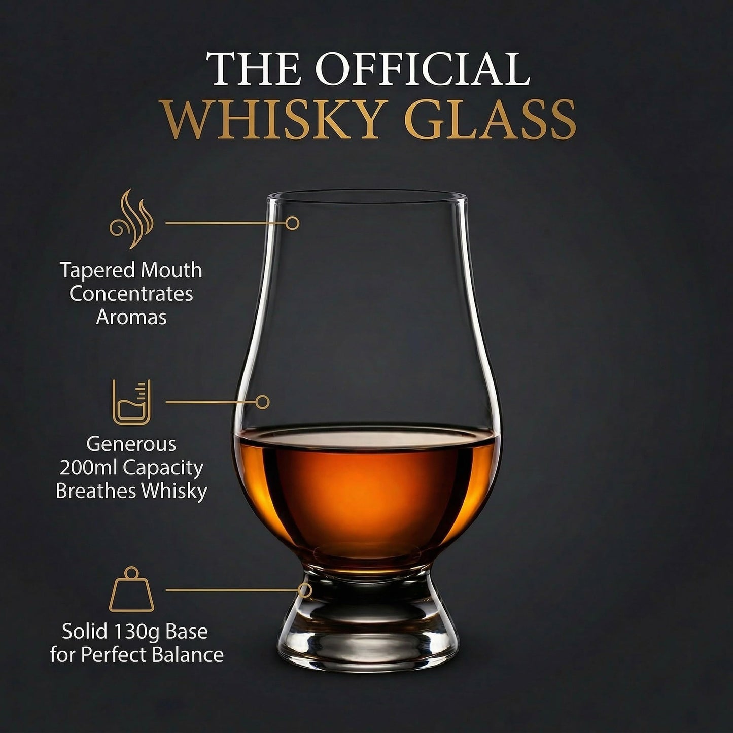 GLENCAIRN Whiskey Glass, Set of 6 in Trade Pack