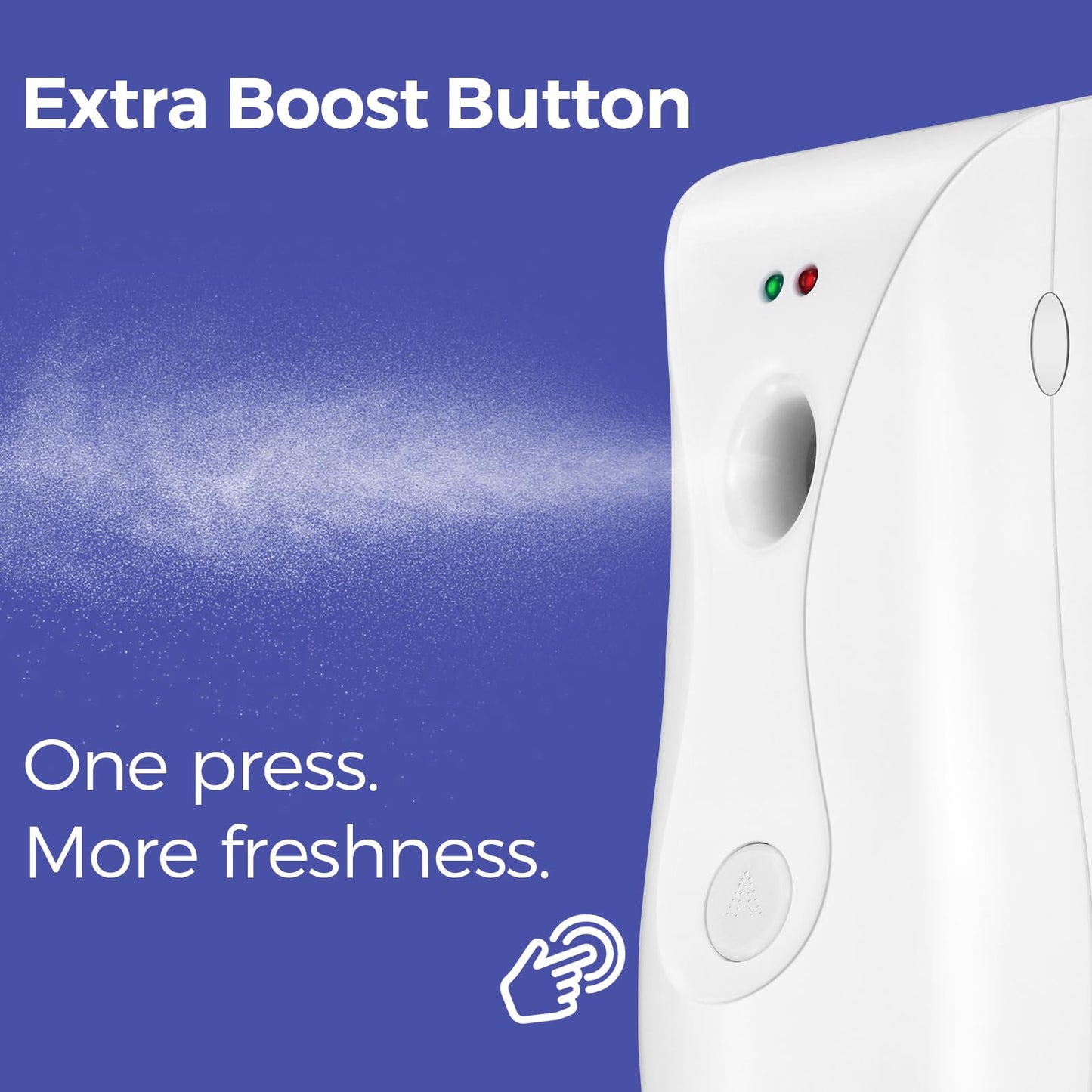 Stardrix Automatic Air Freshener Dispensers (2-Pack), Aerosol Spray Machines, Wall Mounted or Freestanding, Adjustable Timer for Scent Release in Bathroom, Office, Commercial & Home – White