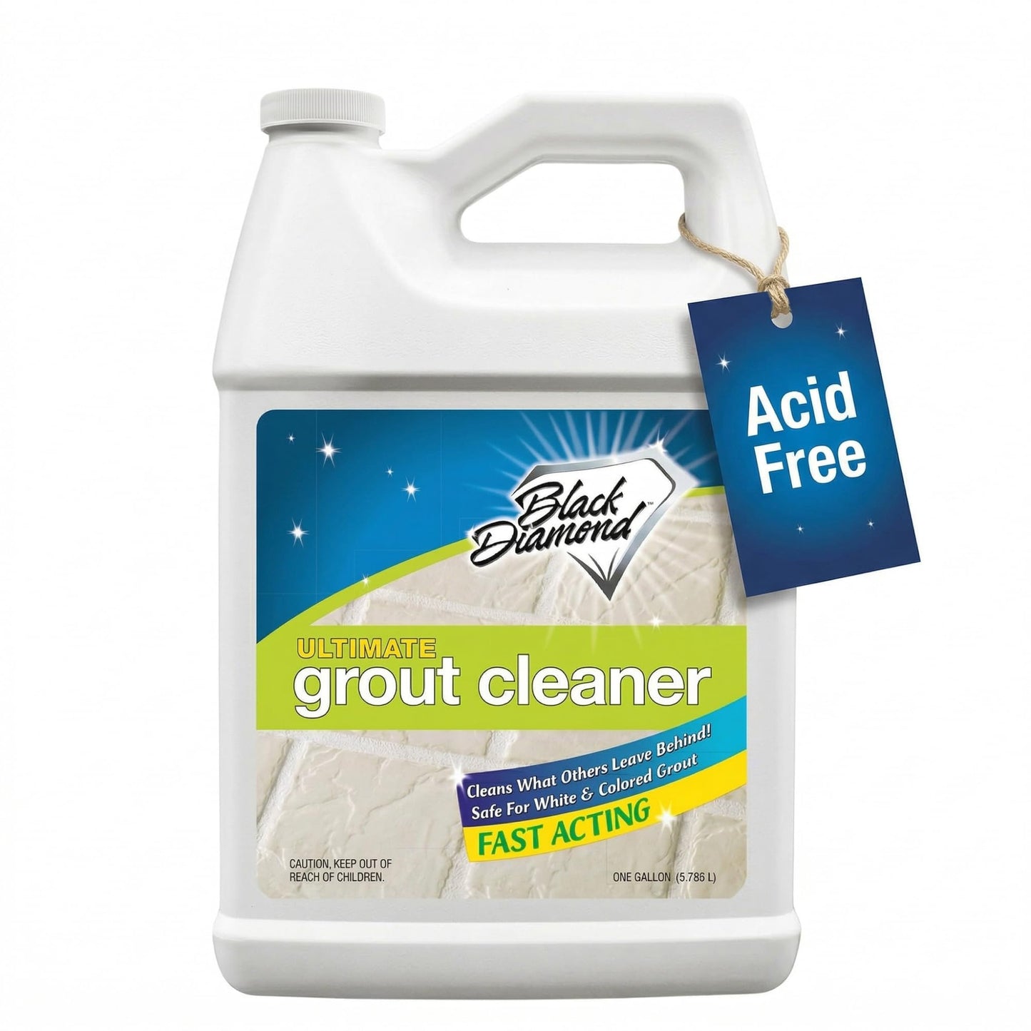 Black Diamond Ultimate Grout Cleaner: Best Cleaner for Tile, Ceramic, Porcelain, Marble Acid-Free Safe Deep Cleaner & Stain Remover for Even The Dirtiest Grout (1-Gallon)