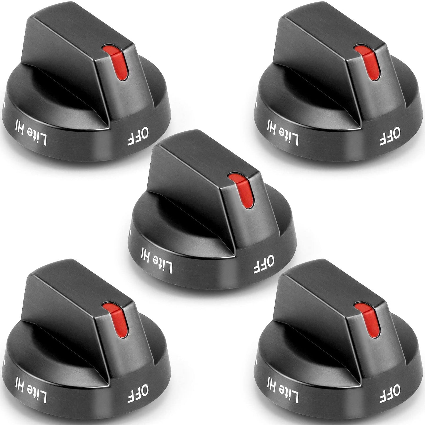 AMI PARTS Fits for DG64-00473B Samsung Stove Knob Replacement, Gas Oven Stove Knobs - Only Replace Fits Model# Samsung Range Knobs NX58M6850SG NX58H5600SS NX58H5650WS NX58J7750SS top knobs 5-Pack