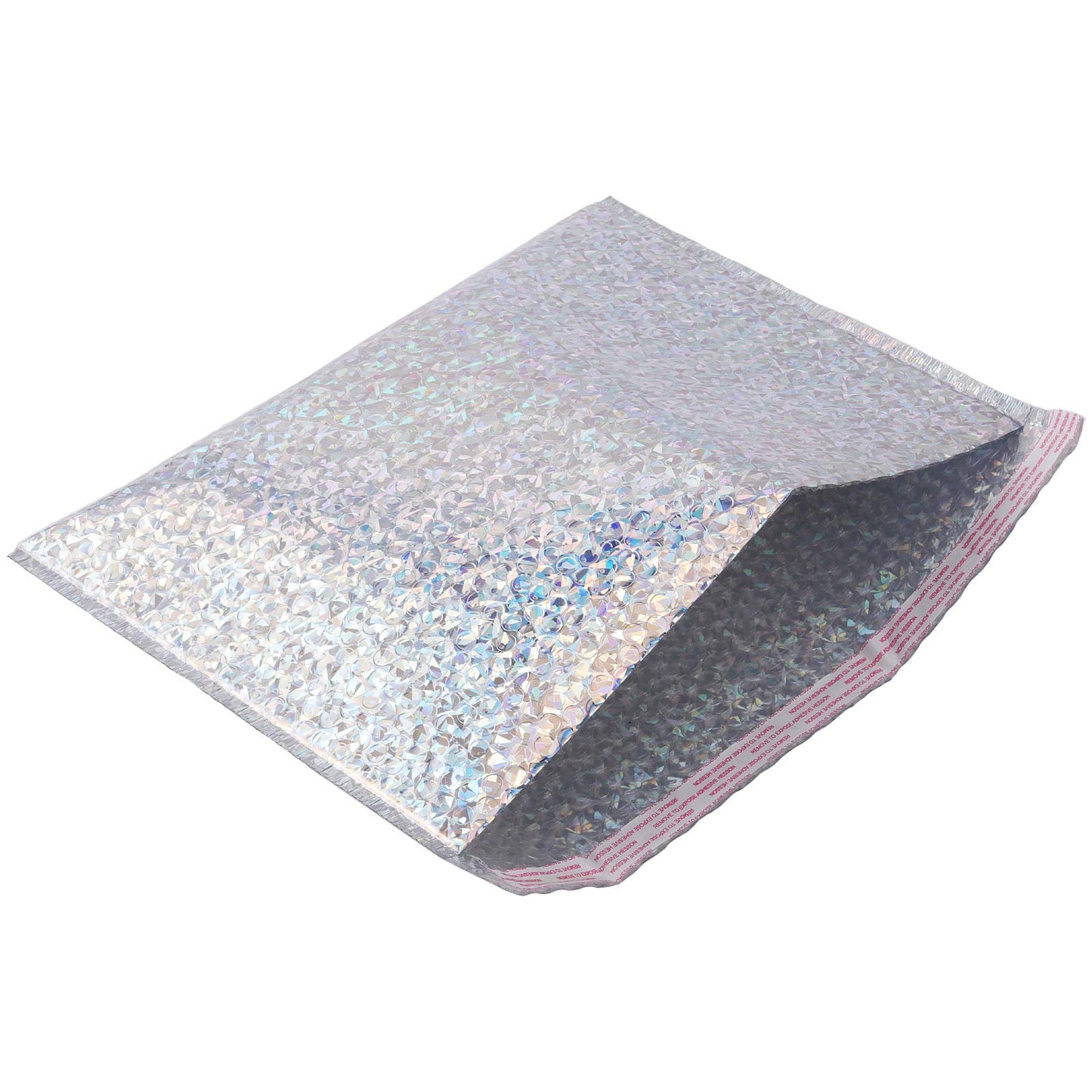 KOHAND 30 PCS Holographic Bubble Mailers 15.7 x 11.8 Inch, Silver Padded Envelopes Self Sealing Metallic Bubble Lined Adhesive Cushion Envelopes for Shipping, Mailing