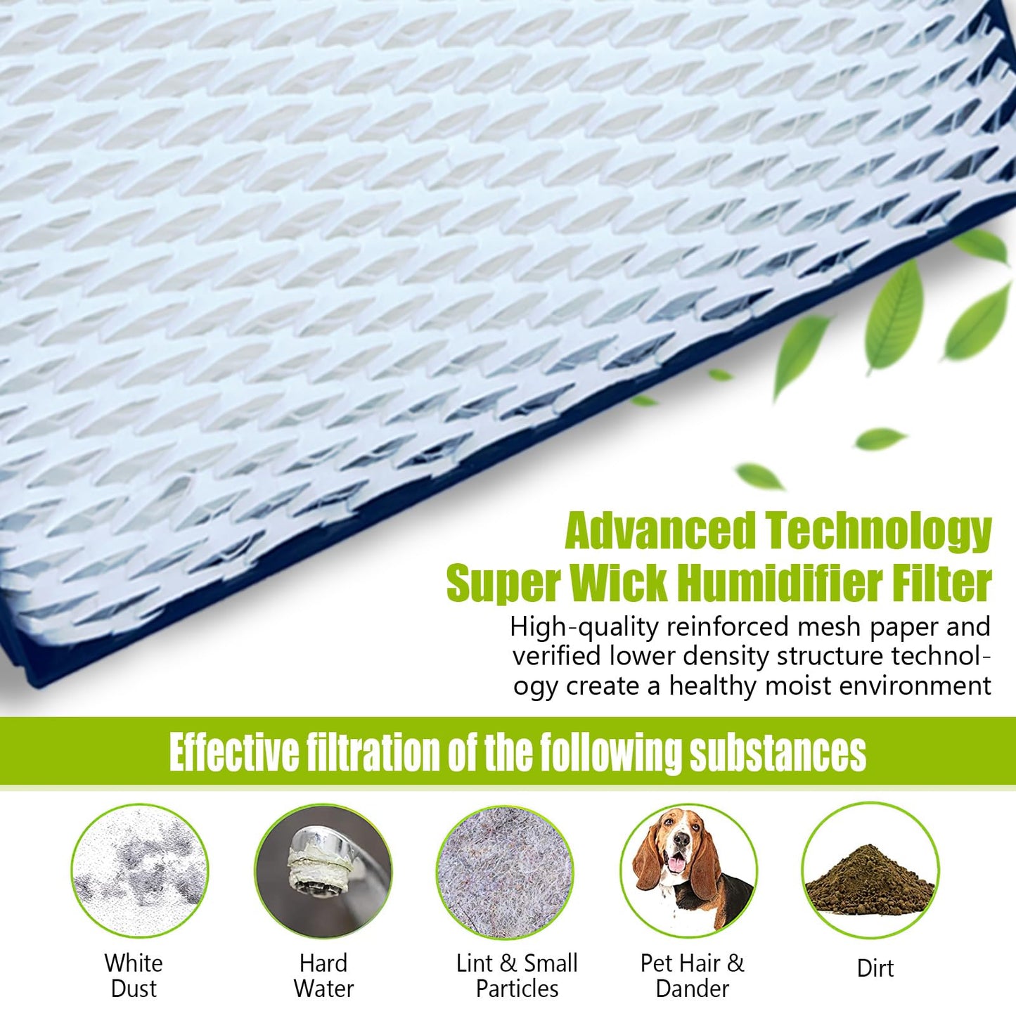 1040 Super Wick Humidifier Filter Replacement Compatible with Aircare Essick Air 3D6100 5D6700 76D100 CM330ABLK CM330AWHT CM330DBLK CM330DWHT