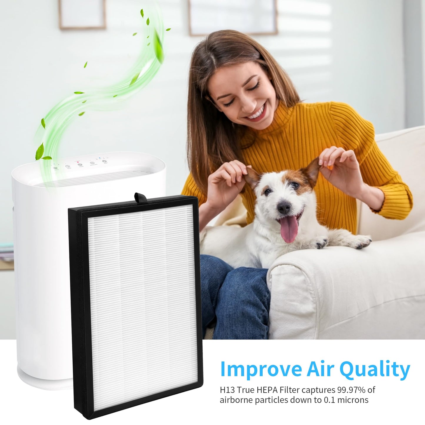 Breabetter 2-Pack H05 Replacement Filter Compatible with HIMOX H05 Purifier Only, 3-in-1 Filtration Filter
