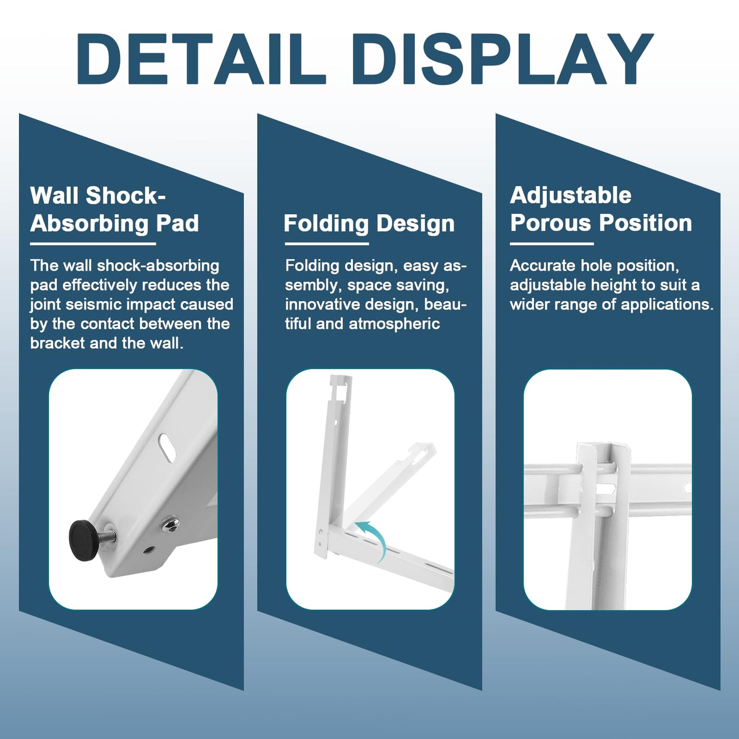 Sikawai Mini Split Mounting Bracket for 18000 Btu to 24000 Btu Mini Split Air Conditioner Mini Split Wall Mounting Bracket, Support Up to 480 Lbs Mini Split Bracket