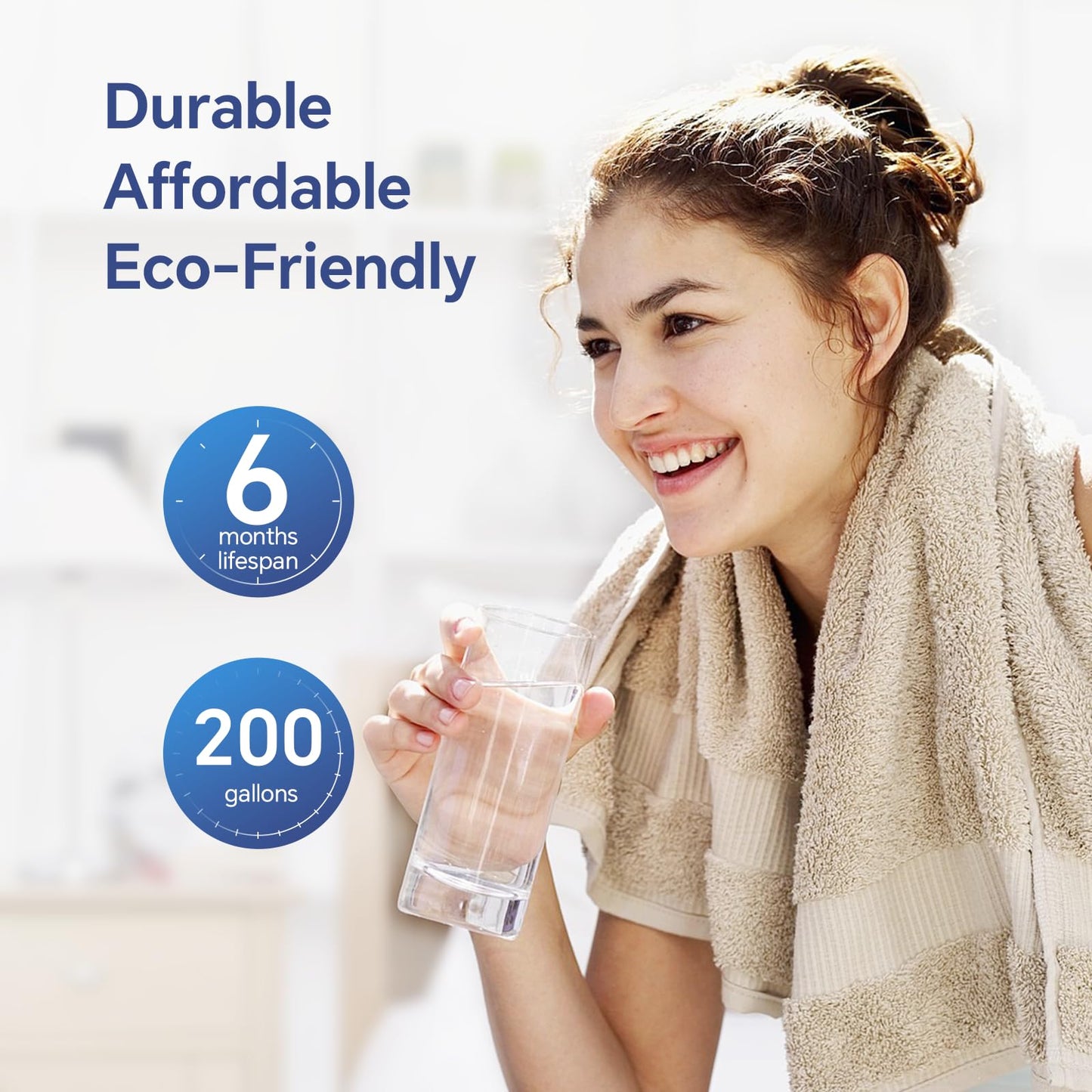 Stokk EDR1RXD1 Water Filter Replacement Compatible with Everydrop Filter 1, EDR1RXD1B, Whirlpool W10295370A, P8RFWB2L, P4RFWB, P5WB2L, 46-9081, 46-9930, RW001 Refrigerator Water Filter, 6 Pack
