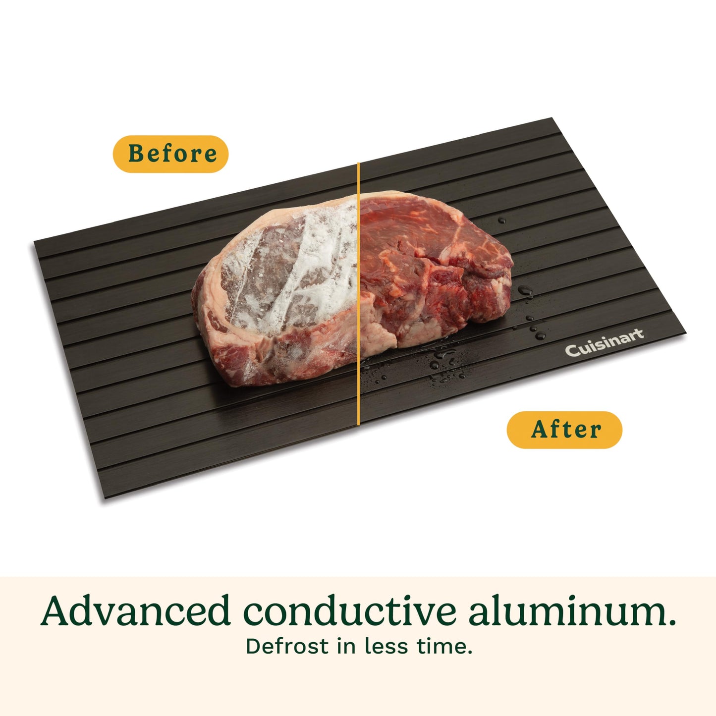 Cuisinart BBQ Defrosting Tray, Conductive Aluminum Rapid Thaw Plate for Frozen Meat, Quick Defrosting Tool that Preserves Natural Flavors, Non Stick Easy to Clean Kitchen Gadget & Grilling Accessories