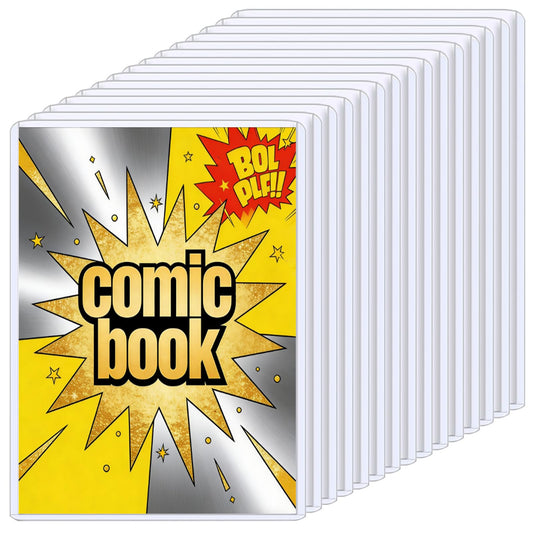 20 Pack Comic Book Top Loaders - Premium PVC Hard Sleeves for Current & Silver Age Comics, 7.6x11 Inch Crystal Clear Protection for Display, Storage, and Collection (20)