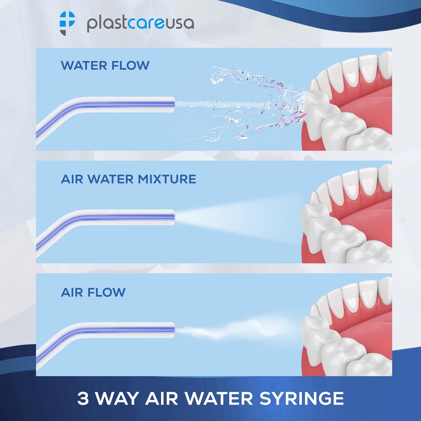 1000 Assorted Rainbow Dental Air Water Syringe Tips, 4 Bags of 250