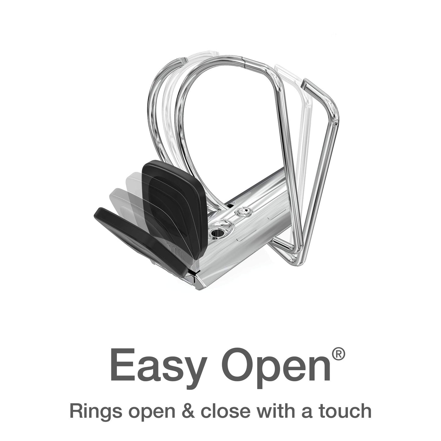 Oxford 3 Ring Binders, Binders for School and Office, 2 Inch ONE-Touch Easy Open D Rings, 3-Sided View Binder Covers, Xtralife Hinge, Non-Stick, PVC-Free, White, 530-Sheet Capacity, 4 Pack (79910)