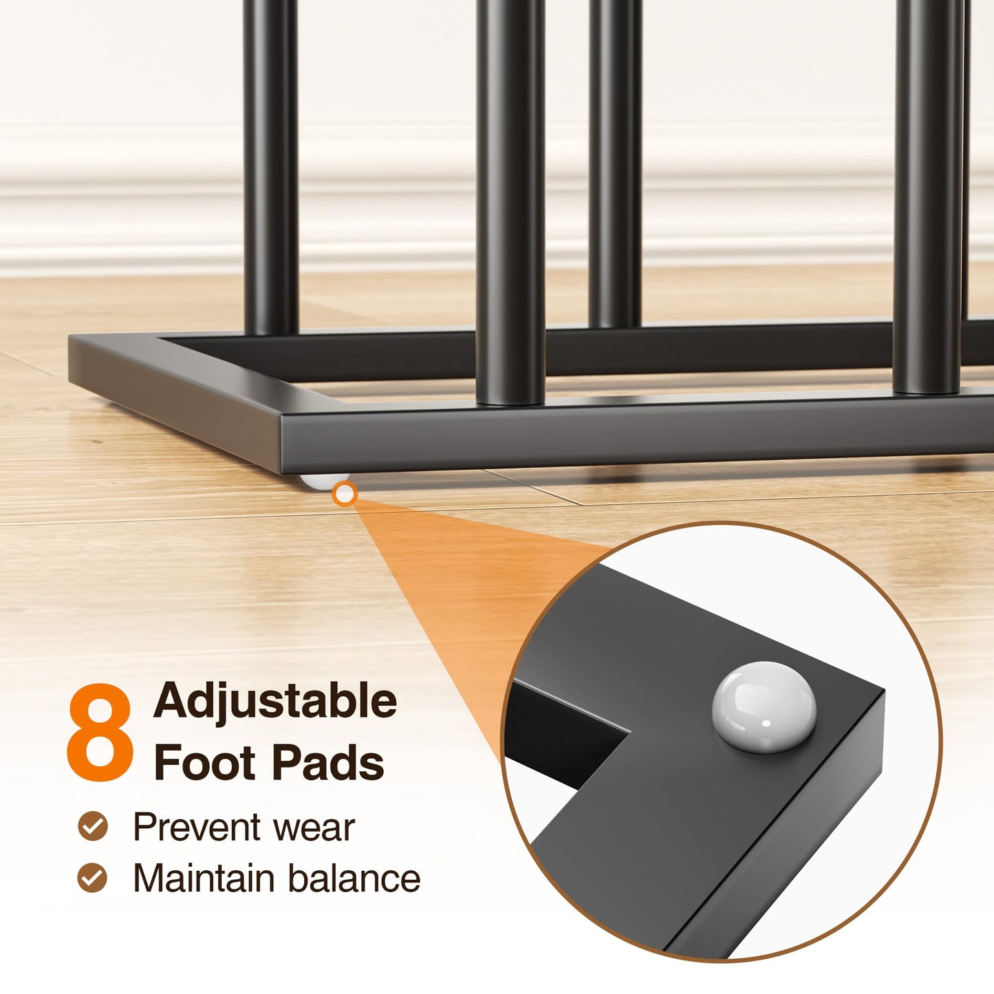 pickpiff Free Standing Shoe Racks - Black Metal Boot Rack Organizer Tall Boots for Dorm Room, Closet, Entryway, Bedroom, Patio Outdoor, Hallway, Black, Shoe Storage Fit for 8 Pairs