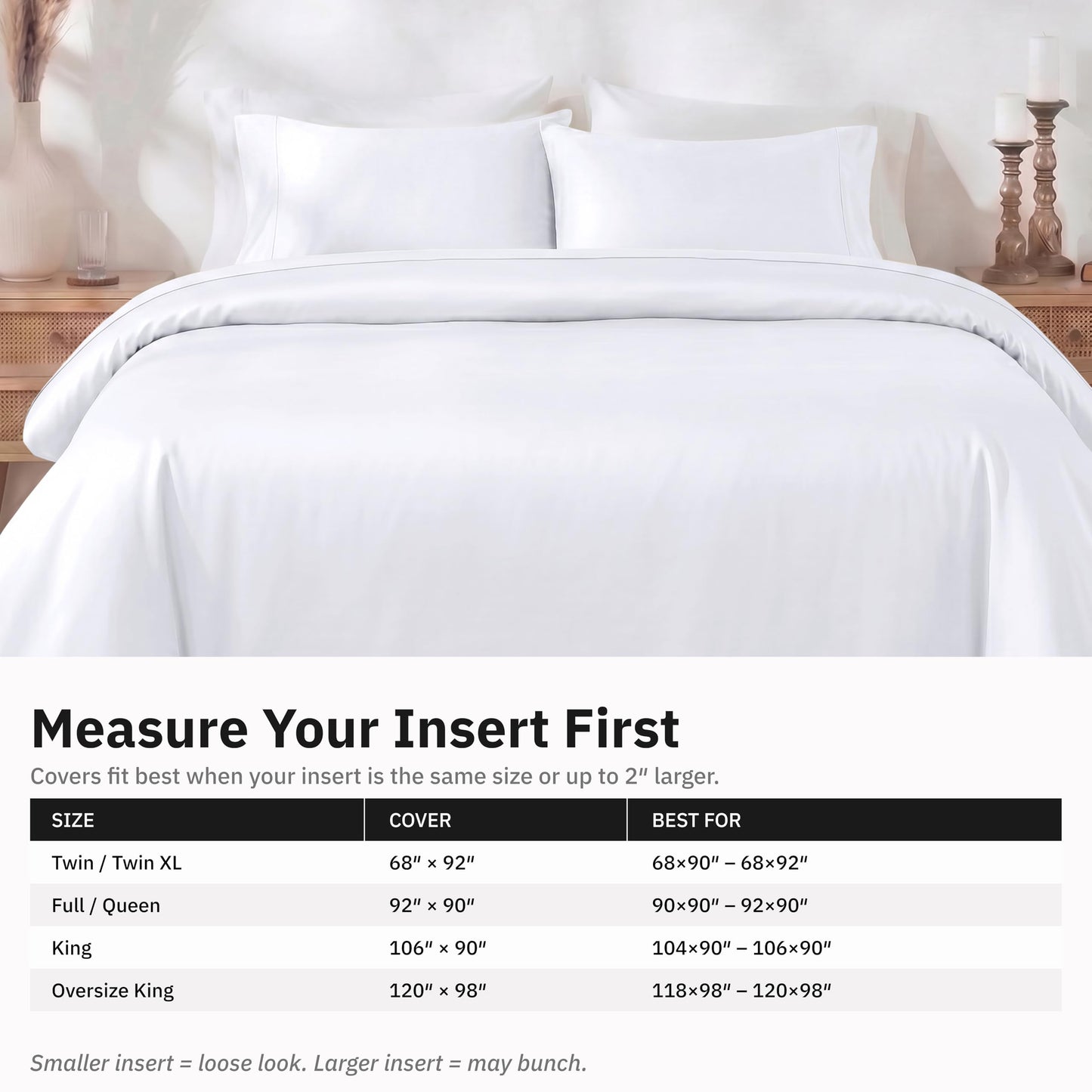 California Design Den 2 Pc Twin XL/Twin Duvet Cover Set - Winner Good Housekeeping Best Bedding Awards 2025, 400 Thread Count Sateen, 100% Cotton Duvet Covers, Button Closure, Corner Ties - White