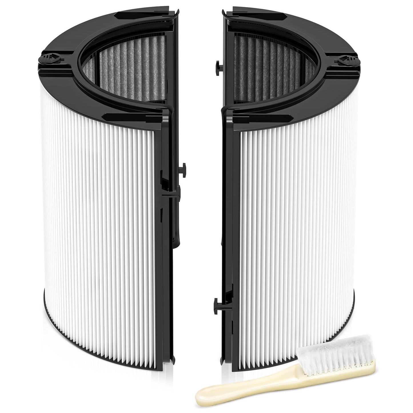 360 Combi Glass HEPA + Carbon Filter Replacement for Dyson HP1 TP09 TP07 TP06 TP04 TP10 TP7A HP04 HP06 HP07 HP09 HP10 HP4A HP7A PH01 PH02 PH03 PH04 PH3A DP04 PC1 Air Purifier, 1 Pack, Black