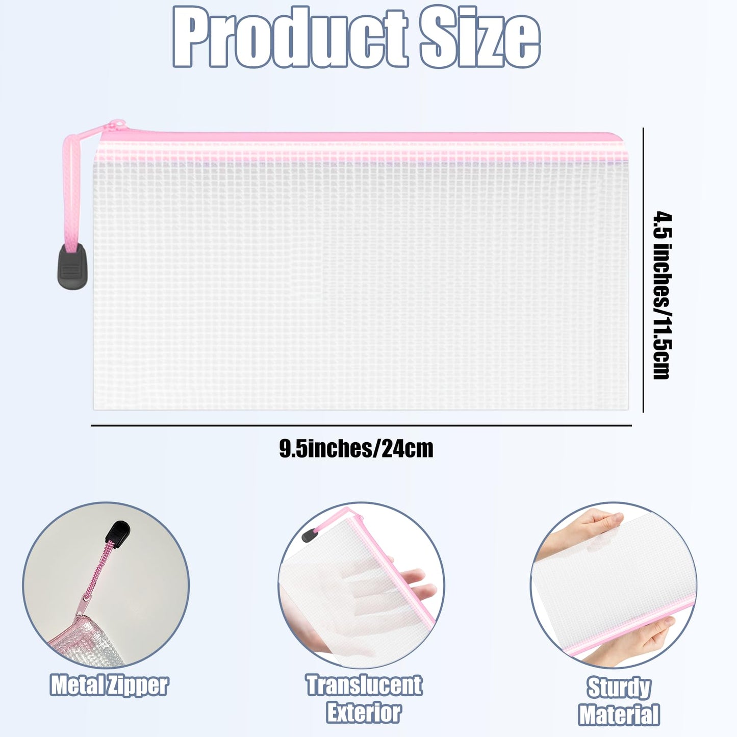 Tdfronien 150 Pack Small Pouch Pencil Pouch Bulk，Mesh Zipper Pouch Bags, Clear Holder Cosmetics Makeup Bags Accessories Storage Bag for Office, Bill,School Travel(10 Colors)