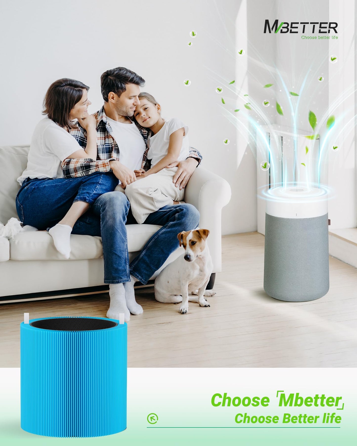 Mbetter 2 Pack Blue Pure 311i Max AllergenBlock Filter Compatible with Blue Pure 311i Max, Activated Carbon Filters