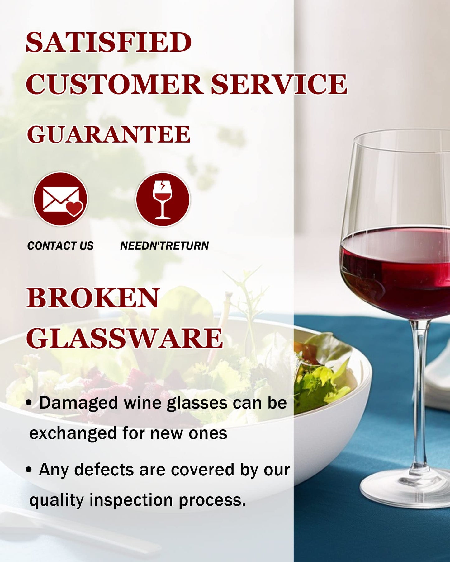 JBHO Set of 4-21 Ounce Hand Blown Italian Style Crystal Burgundy Wine Glasses - Lead-Free Premium Crystal Clear Glass - Gift-Box for any Occasion