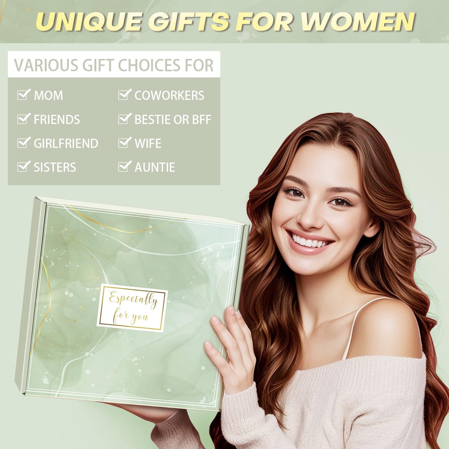 Wasocol Happy Birthday Gifts for Women Mom Grandma Wife Best Friend Sister Her, Unique Relaxing Self Care Package Spa Gift Baskets for Women