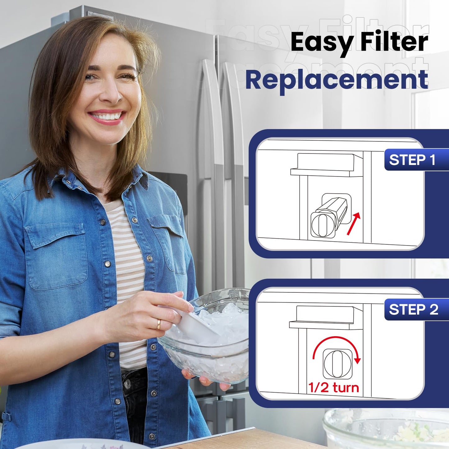 FrigiLife DA97-17376B Refrigerator Water Filter Replacement for Samsung HAF-QIN, HAF-QIN/EXP, DA97-08006C, RF23M8070SG, RF23M8070SR, RF23M8090SG, RF23M8090SR, (4PACK)