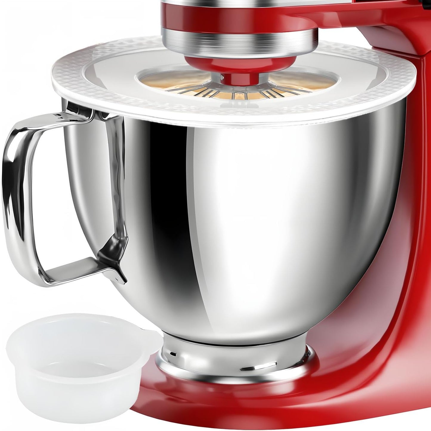 5 QT Mixer Bowl with Lid for KitchenAid Tilt-Head Stand Mixers, Food-Grade Stainless Steel Mixing Bowl Replacement with Anti-slip Handle and Splash-proof Cover, Dishwasher Safe, Artisan&Classic Series