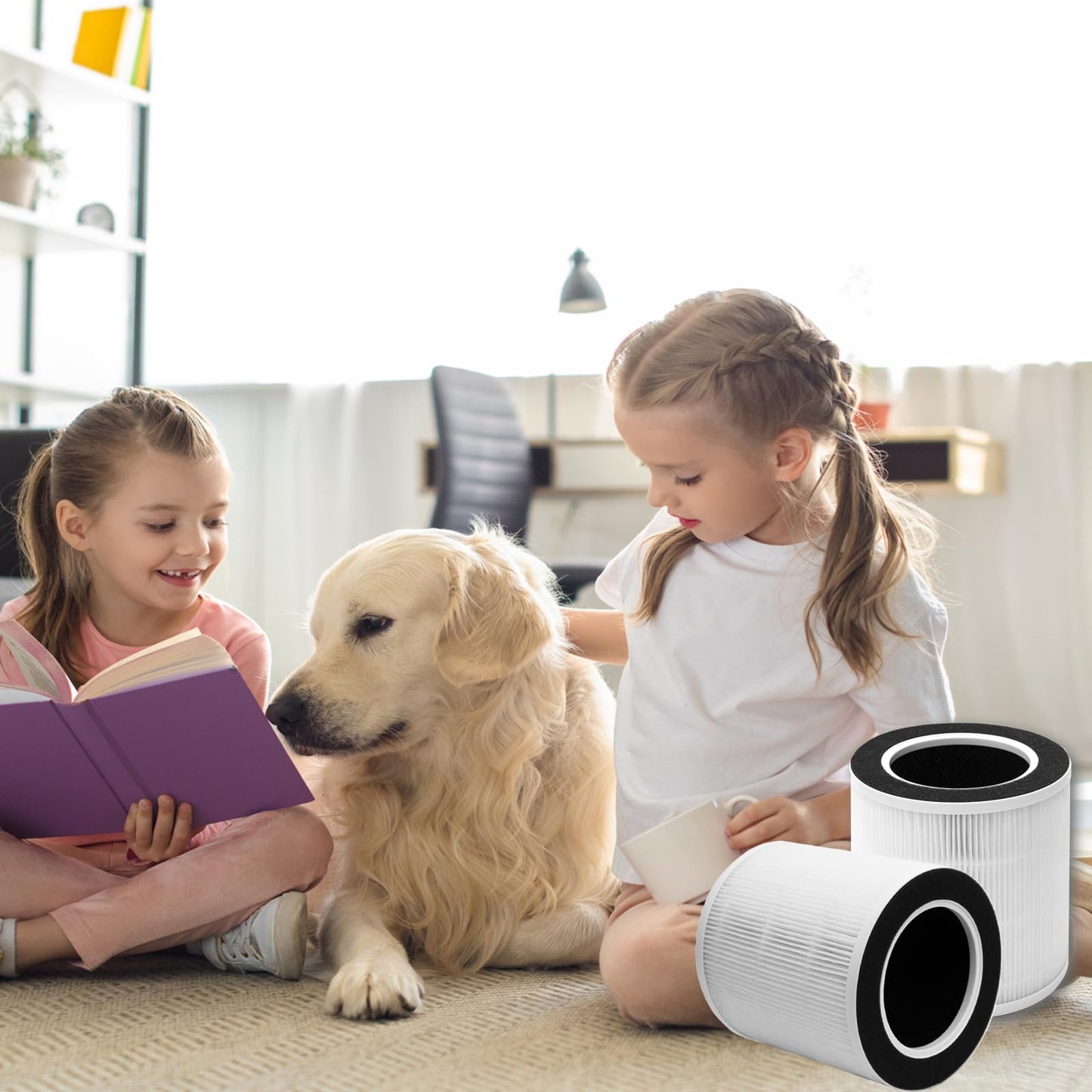 WOCASE VK-6067B Replacement Filter, Compatible with Vremi Air Purifier and HOKEKI VK-6067B Air Purifier, Compare to Vremi Replacement Filters, 4-in-1 H13 Grade True HEPA Filter, 2 Pack