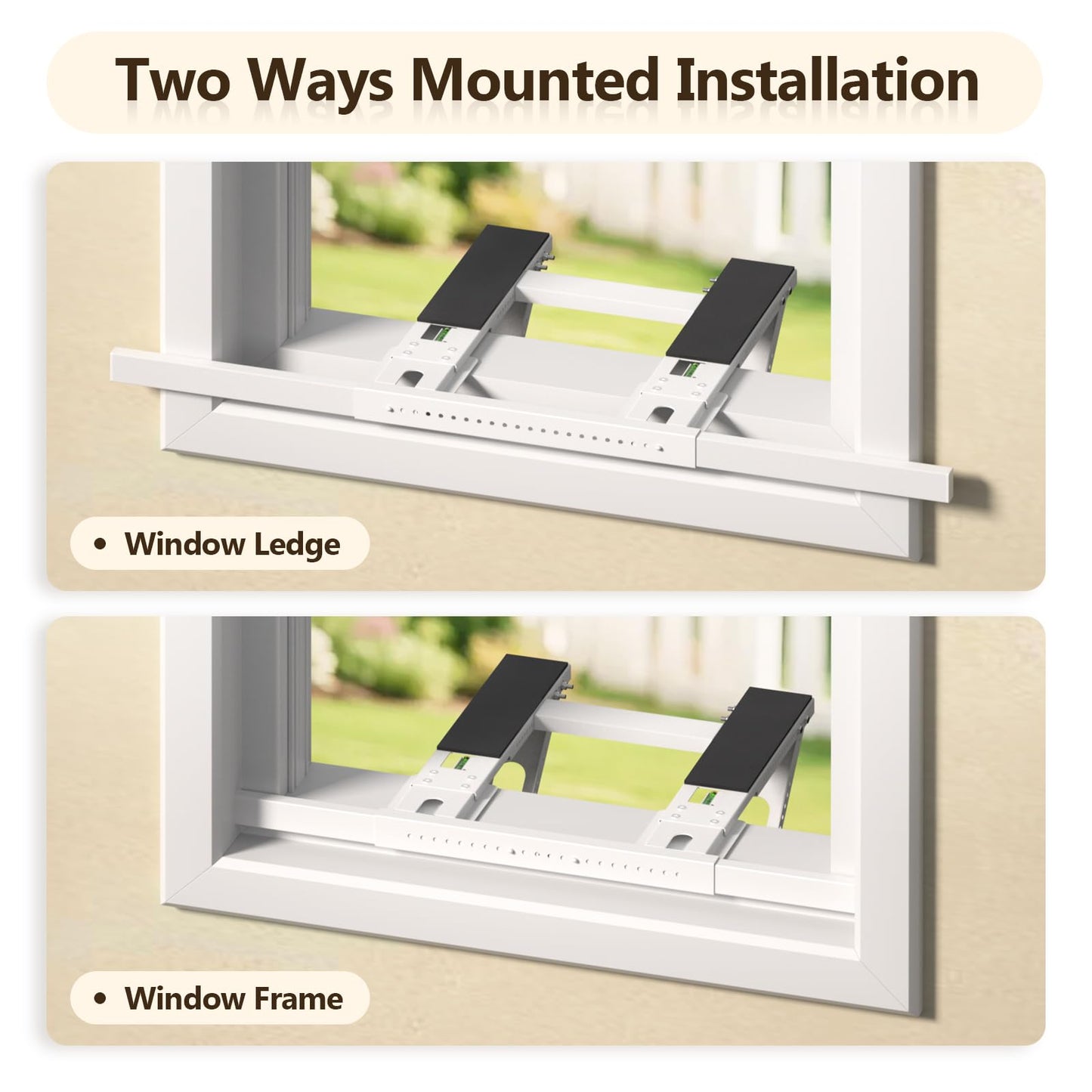 CZMIYRPY Window AC Bracket Air Conditioner Support Bracket No Drilling Heavy Duty AC Brackets for Windows Fit Single and Double-Hung Windows Hold Up to 220lbs