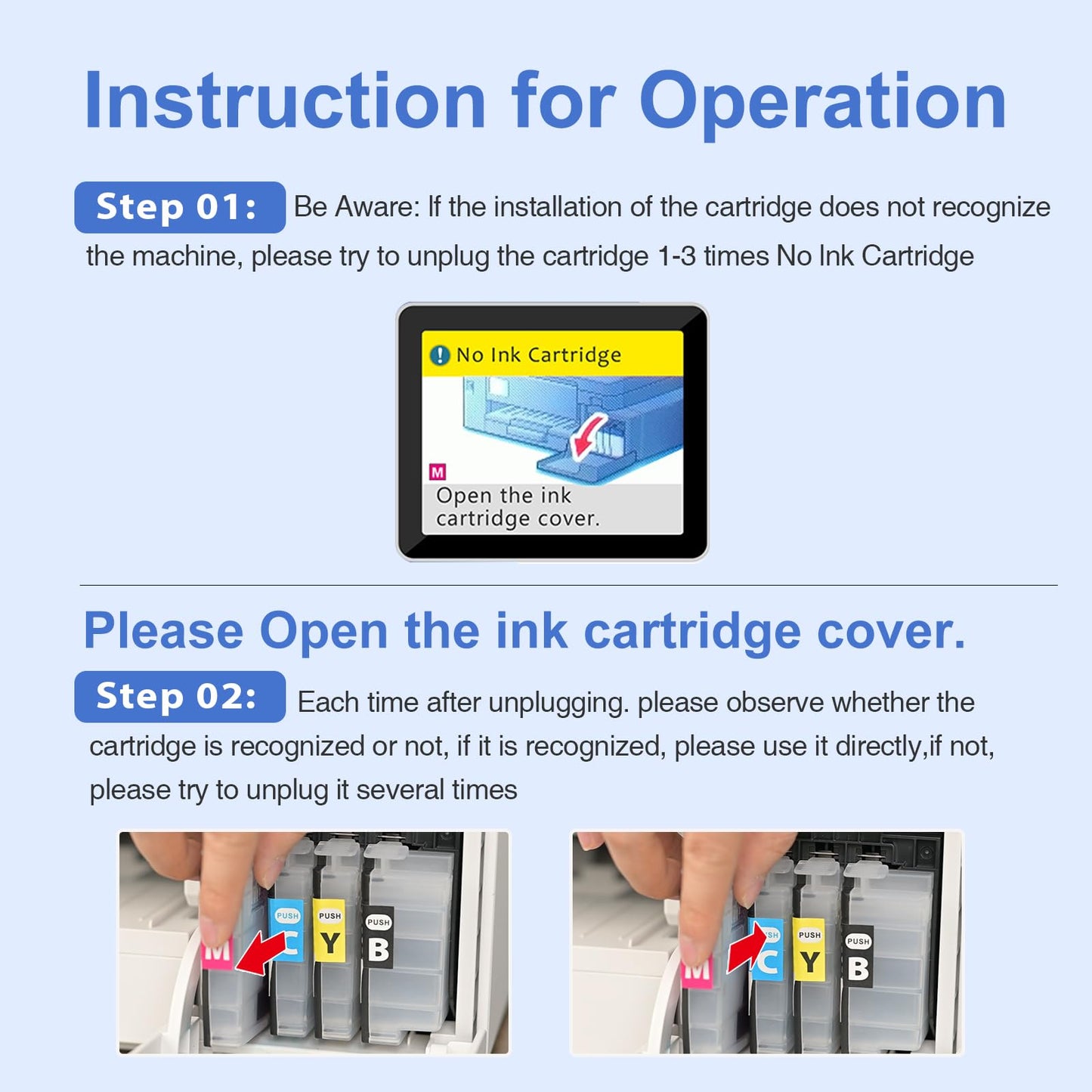 LC406XL LC406 Ink Cartridges for Brother Printer Replacement for Brother LC406 Ink Cartridges for MFC-J4335DW MFC-J4535DW MFC-J5855DW MFC-J6555DW MFC-J6955DW MFC-J4345DW HL-JF1 Printer 4 Pack